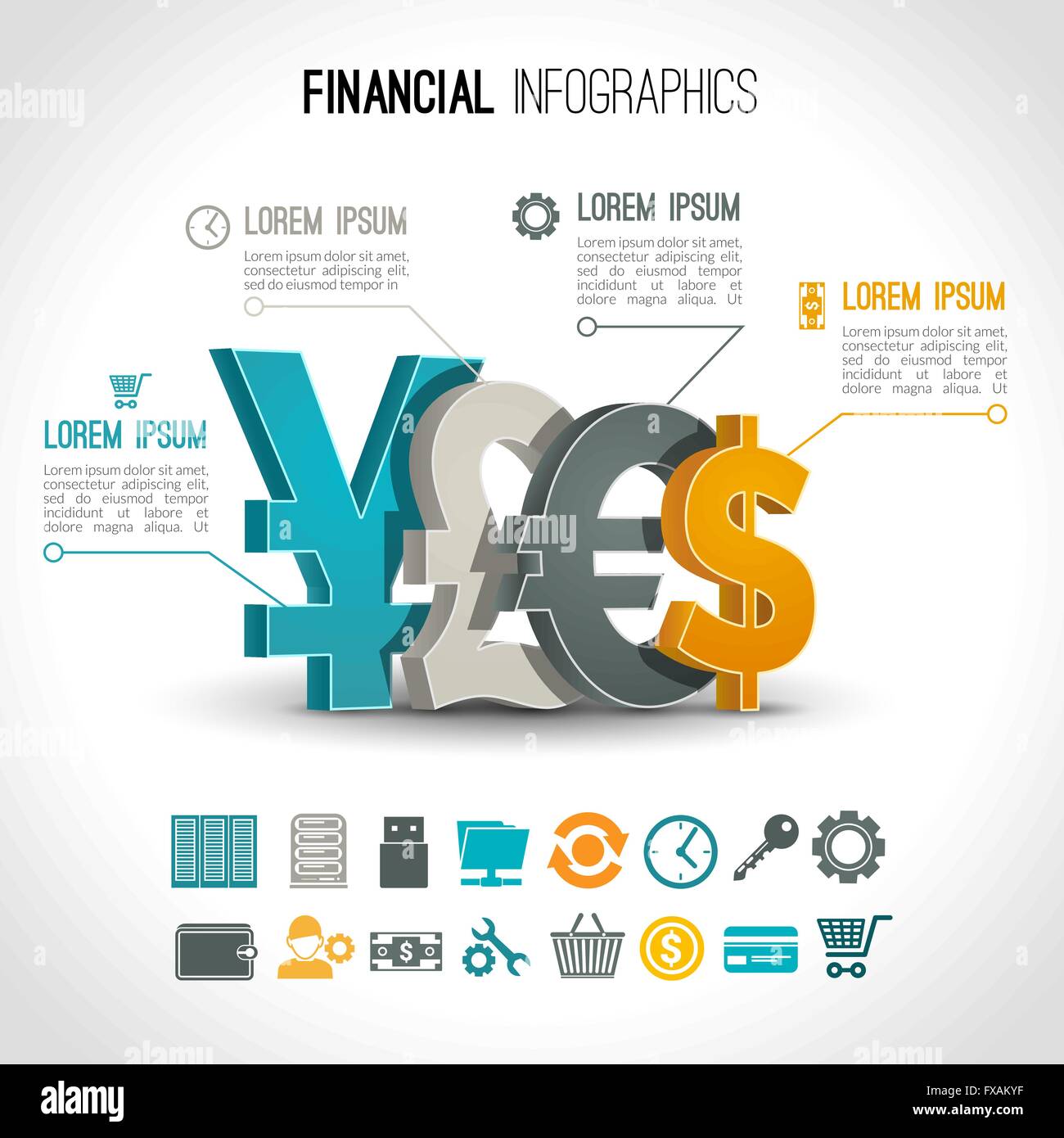 Financial infographic set Stock Vector Image & Art - Alamy