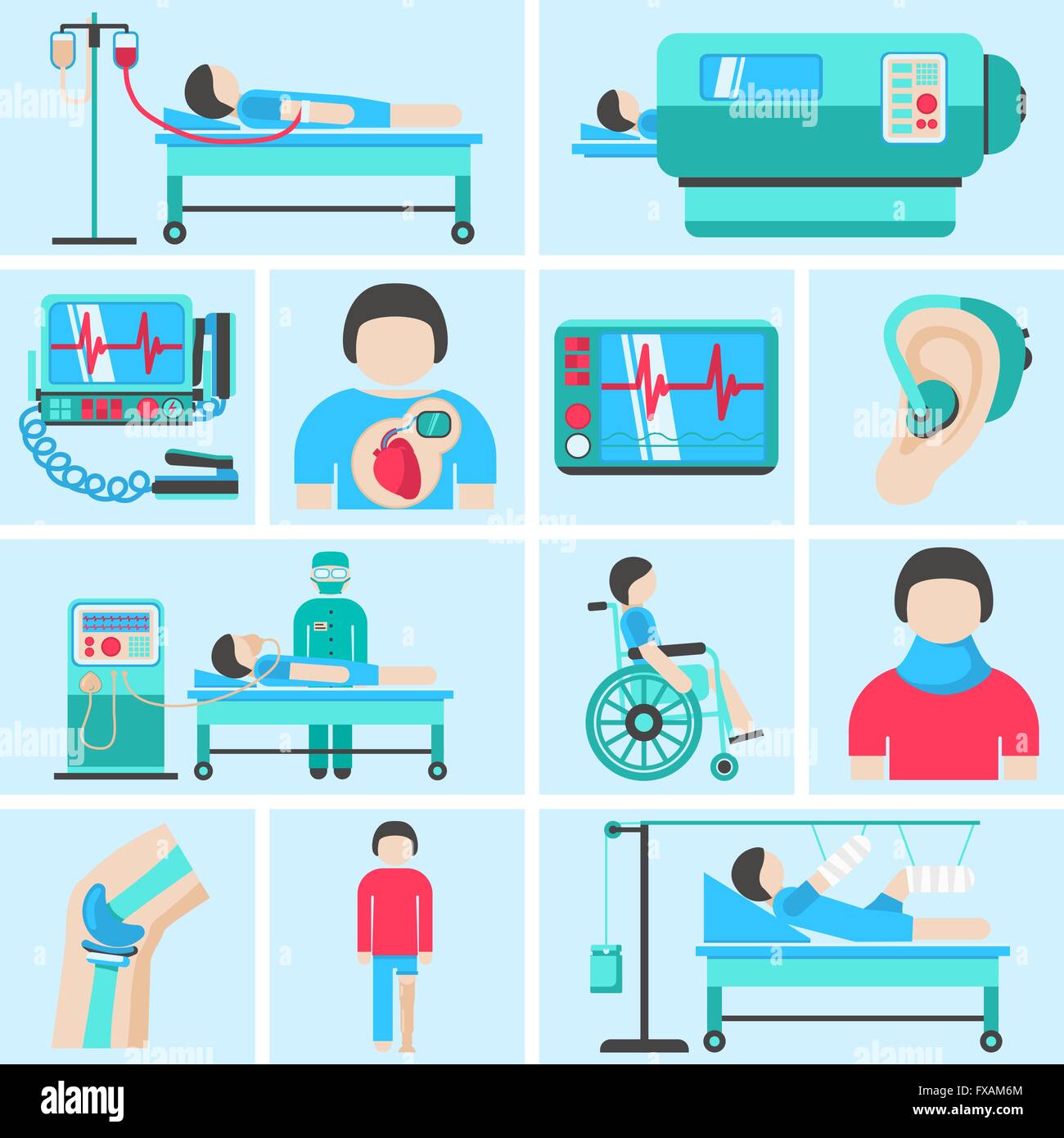 Life support medical equipment icons Stock Vector Image & Art Alamy
