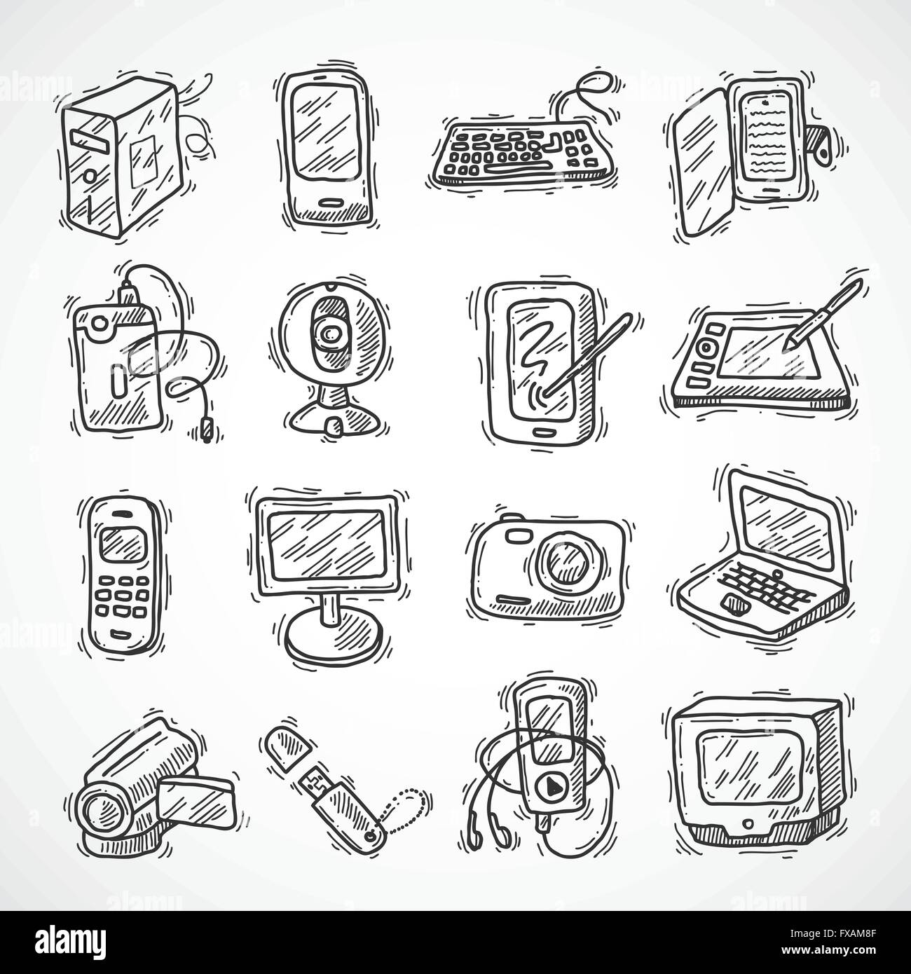 Digital Devices Set Stock Vector Image & Art Alamy