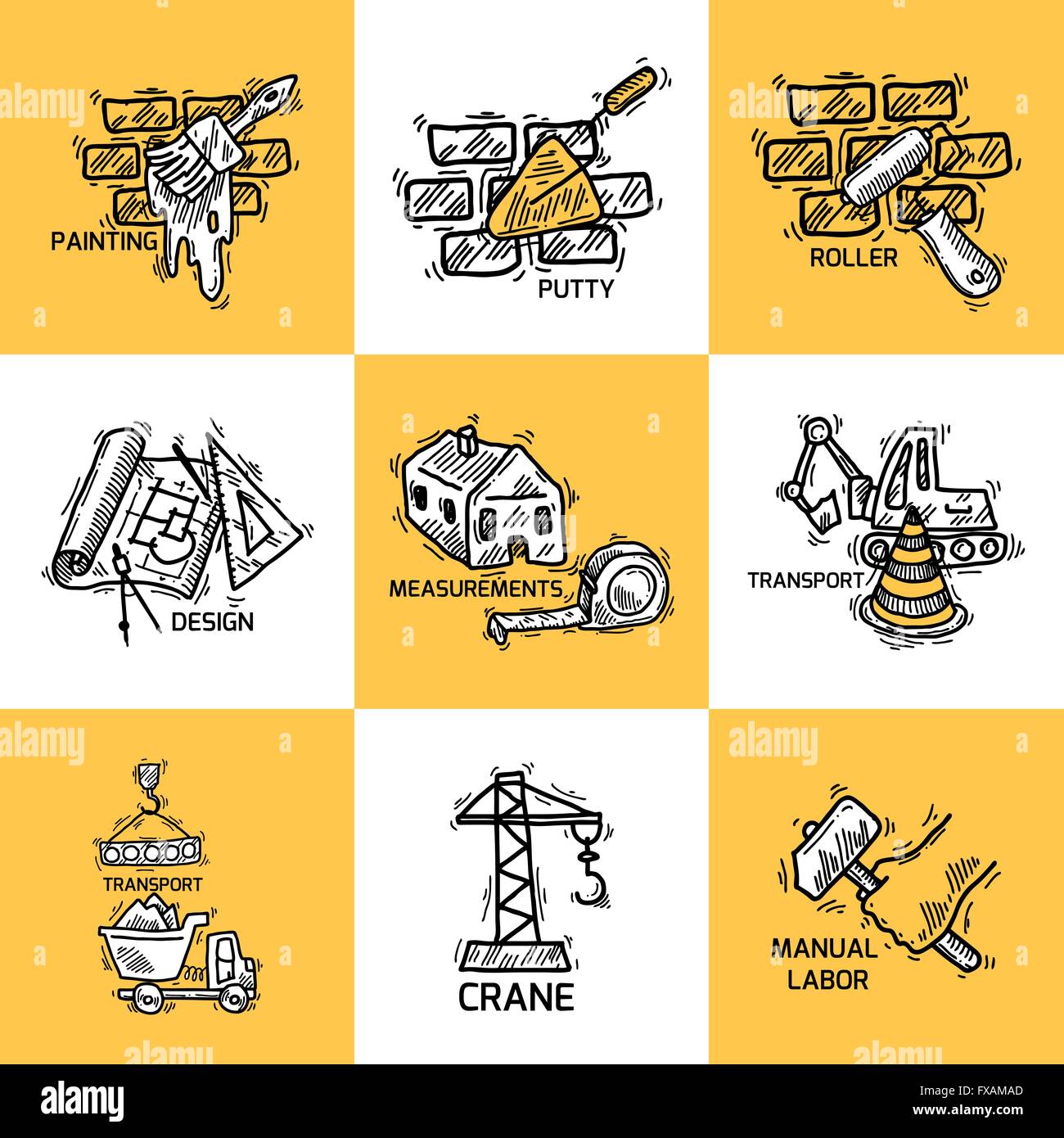 Construction icons set Stock Vector Image & Art - Alamy