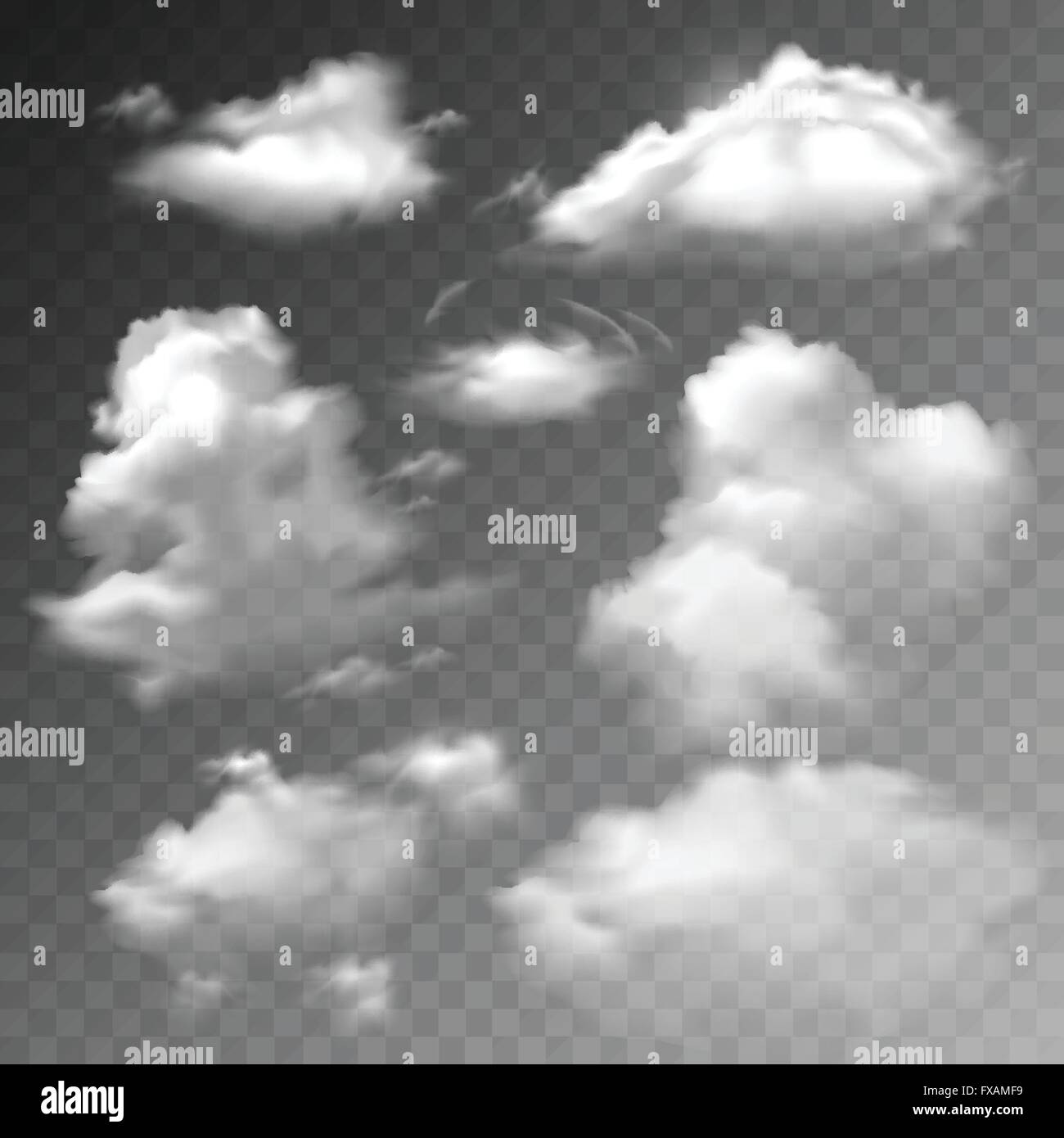 Transparent clouds set Stock Vector Image & Art - Alamy