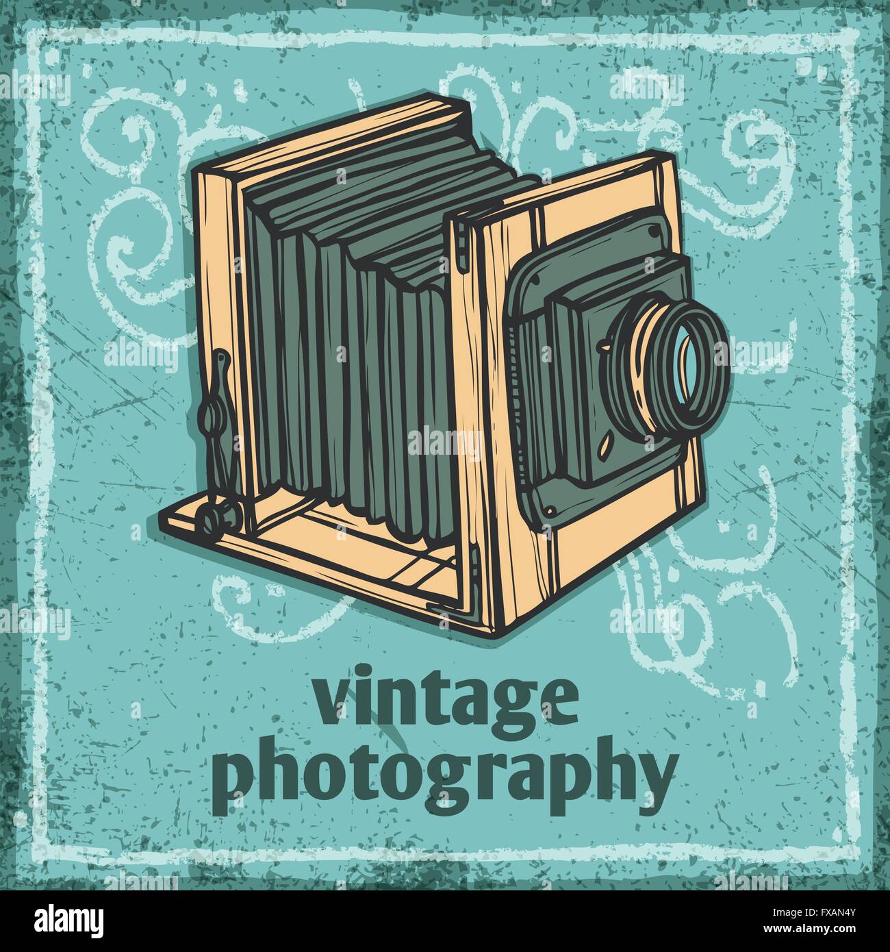 Retro Camera Poster Stock Vector