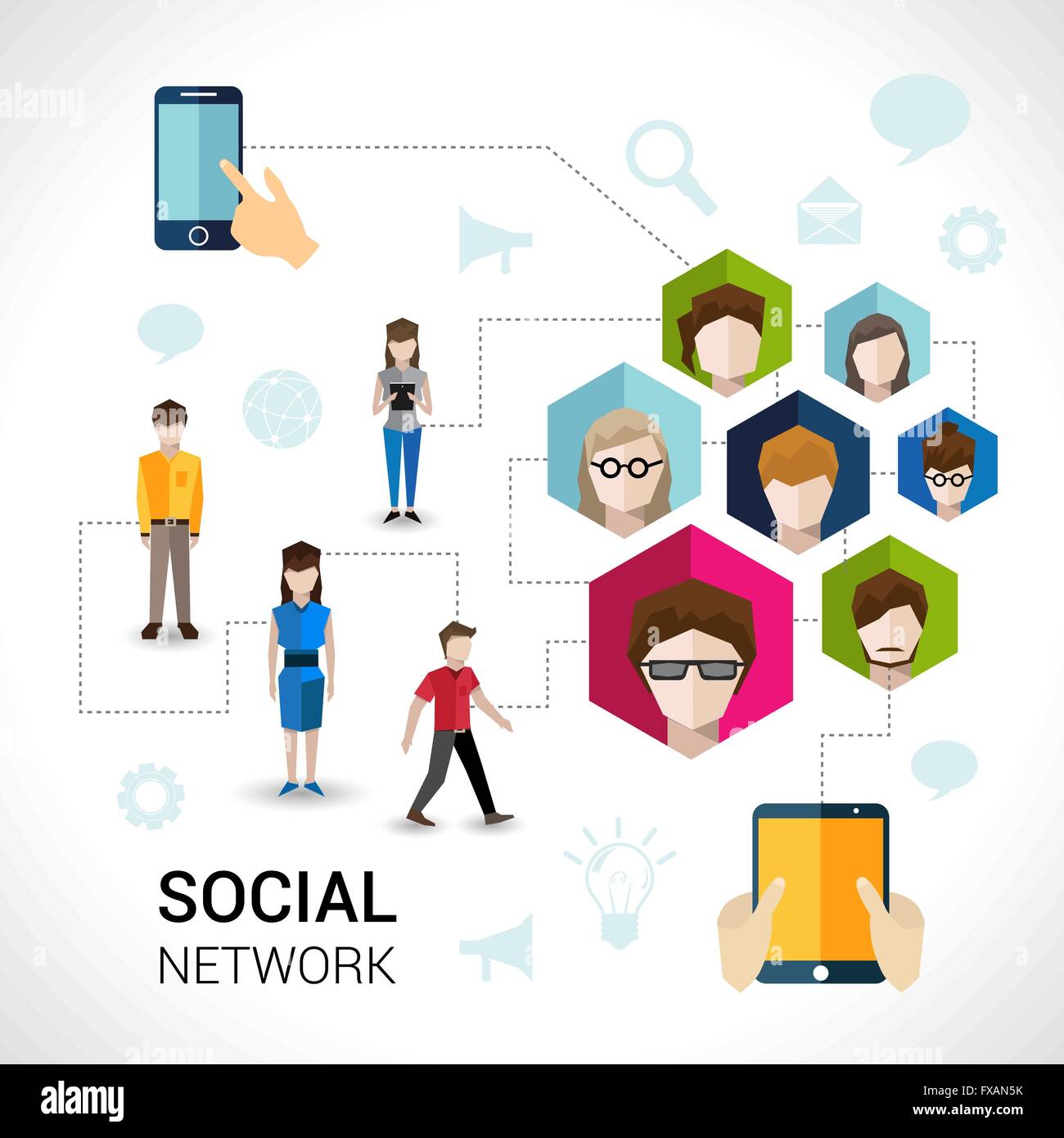 Social network concept Stock Vector Image & Art - Alamy