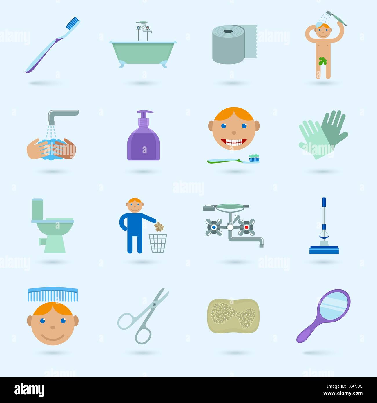 Hygiene Icons Set Stock Vector Image & Art - Alamy