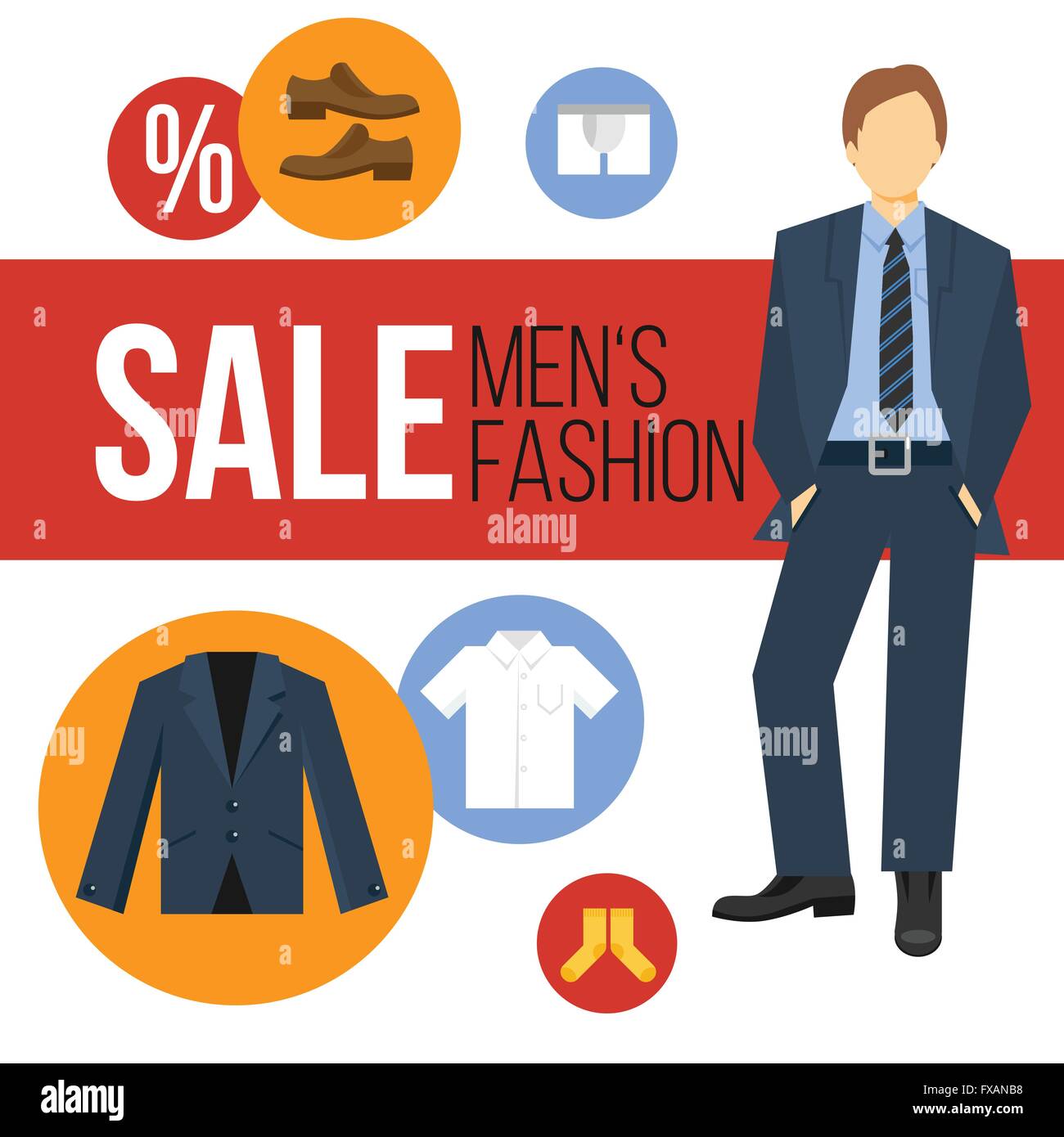 Men Fashion Clothes Sale Stock Vector Image & Art Alamy
