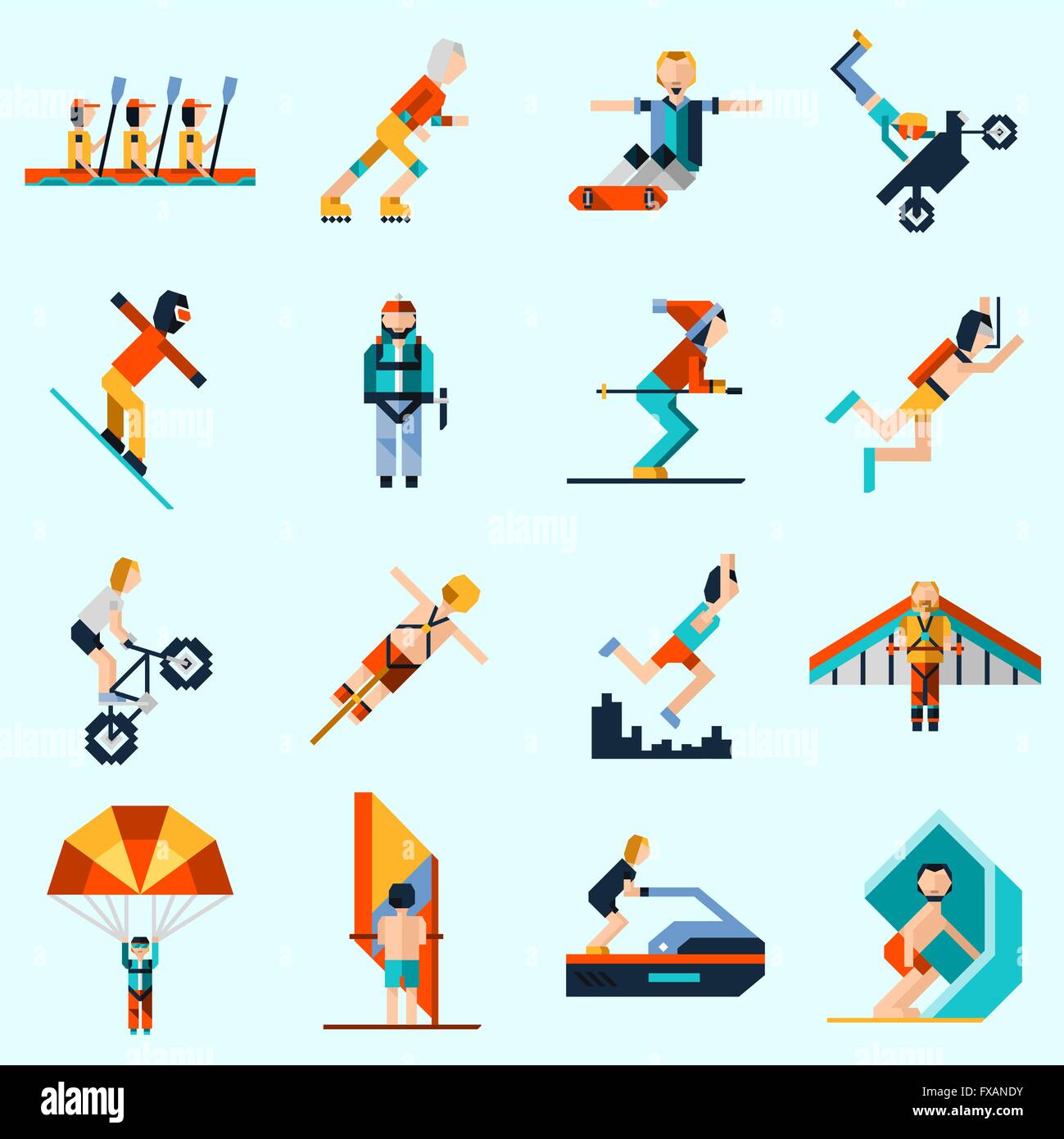 Extreme Sports Icons Stock Vector Image & Art Alamy