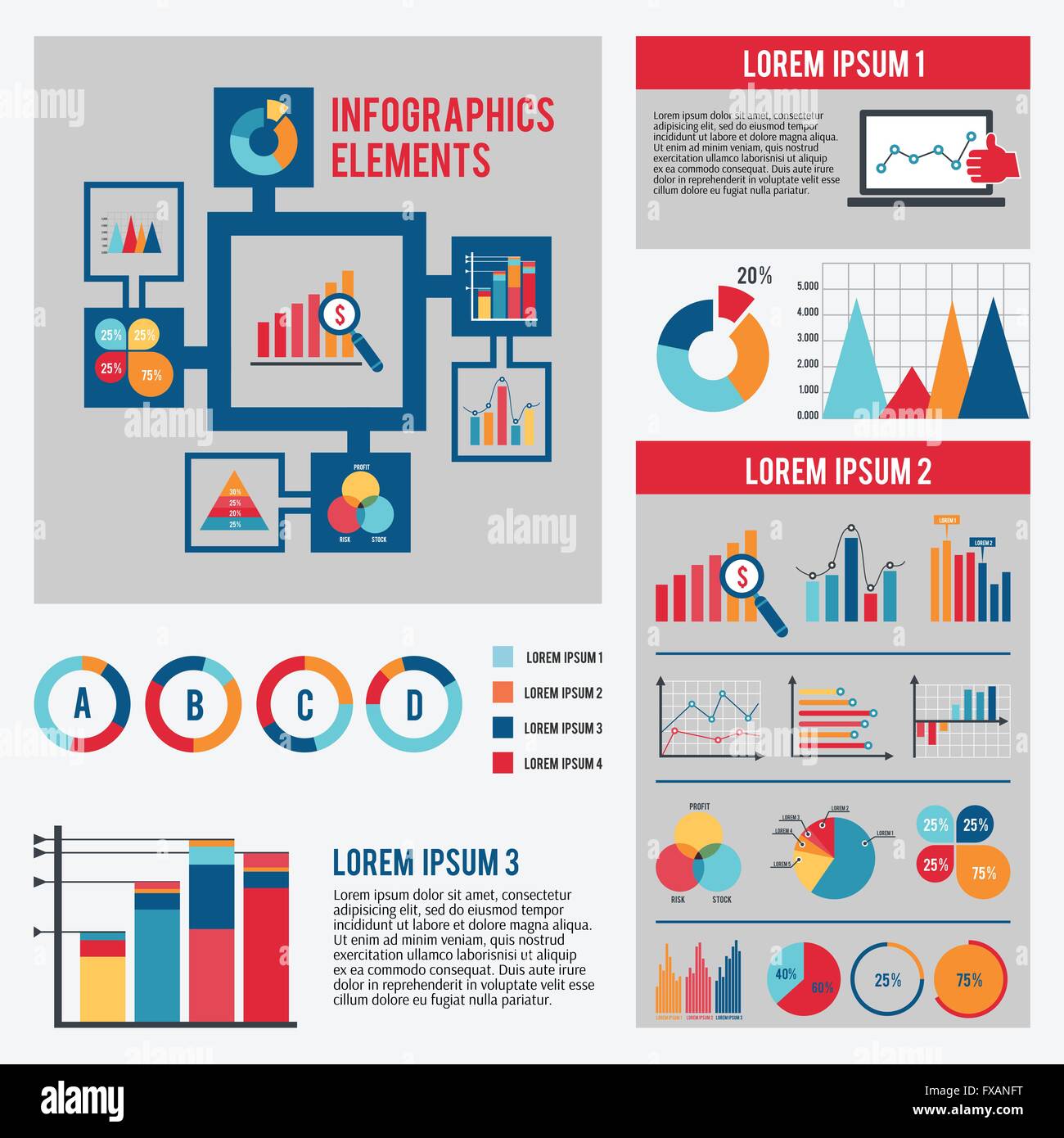 Business chart infographics set Stock Vector Image & Art - Alamy