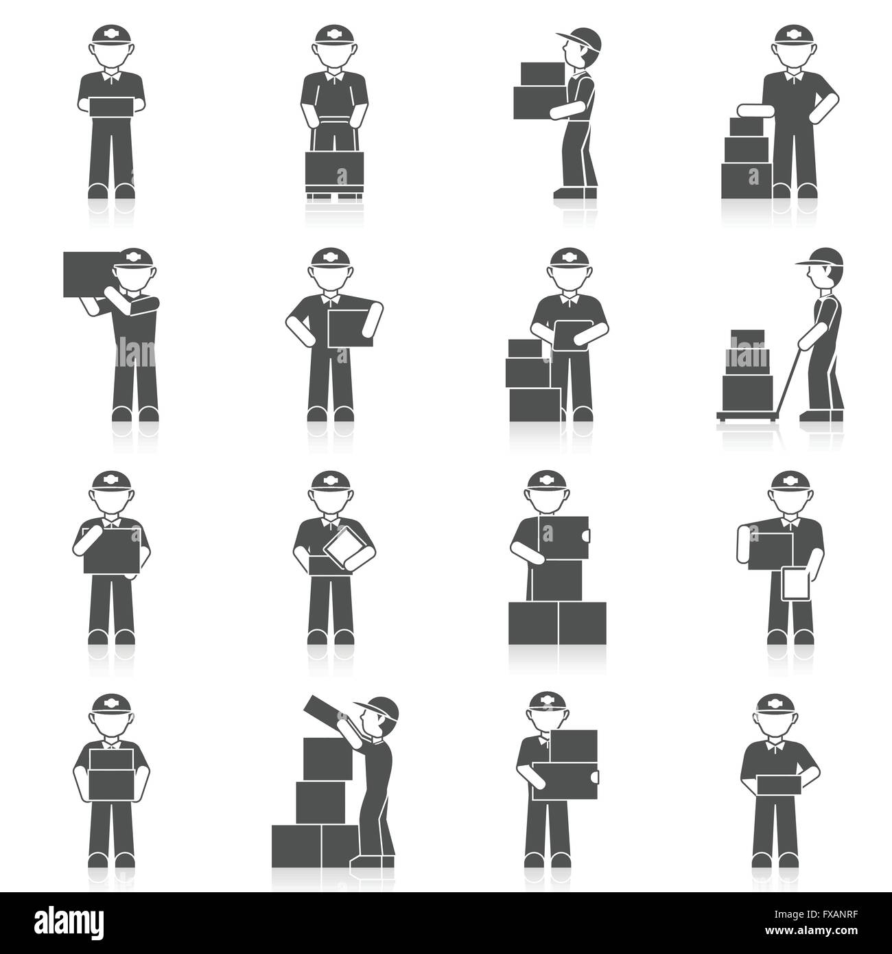 Delivery Man Icon Stock Vector Image & Art - Alamy