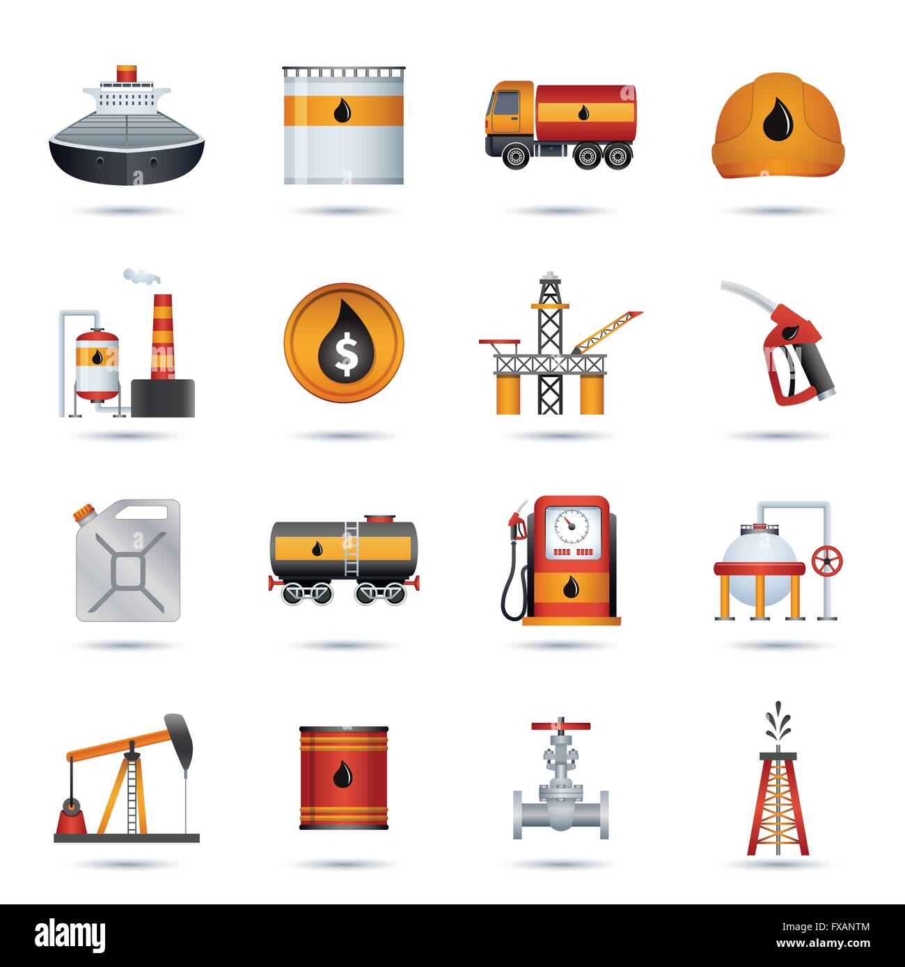 Oil Industry Icons Stock Vector Image & Art - Alamy