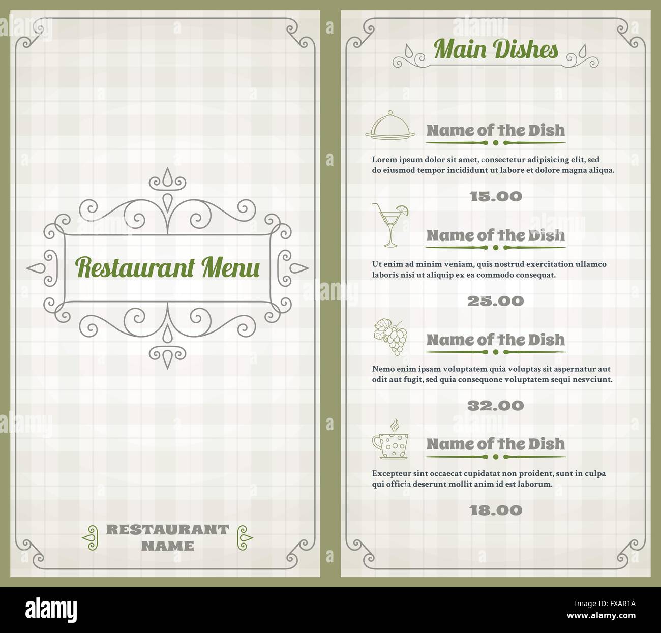 Restaurant menu template Stock Vector Image & Art - Alamy