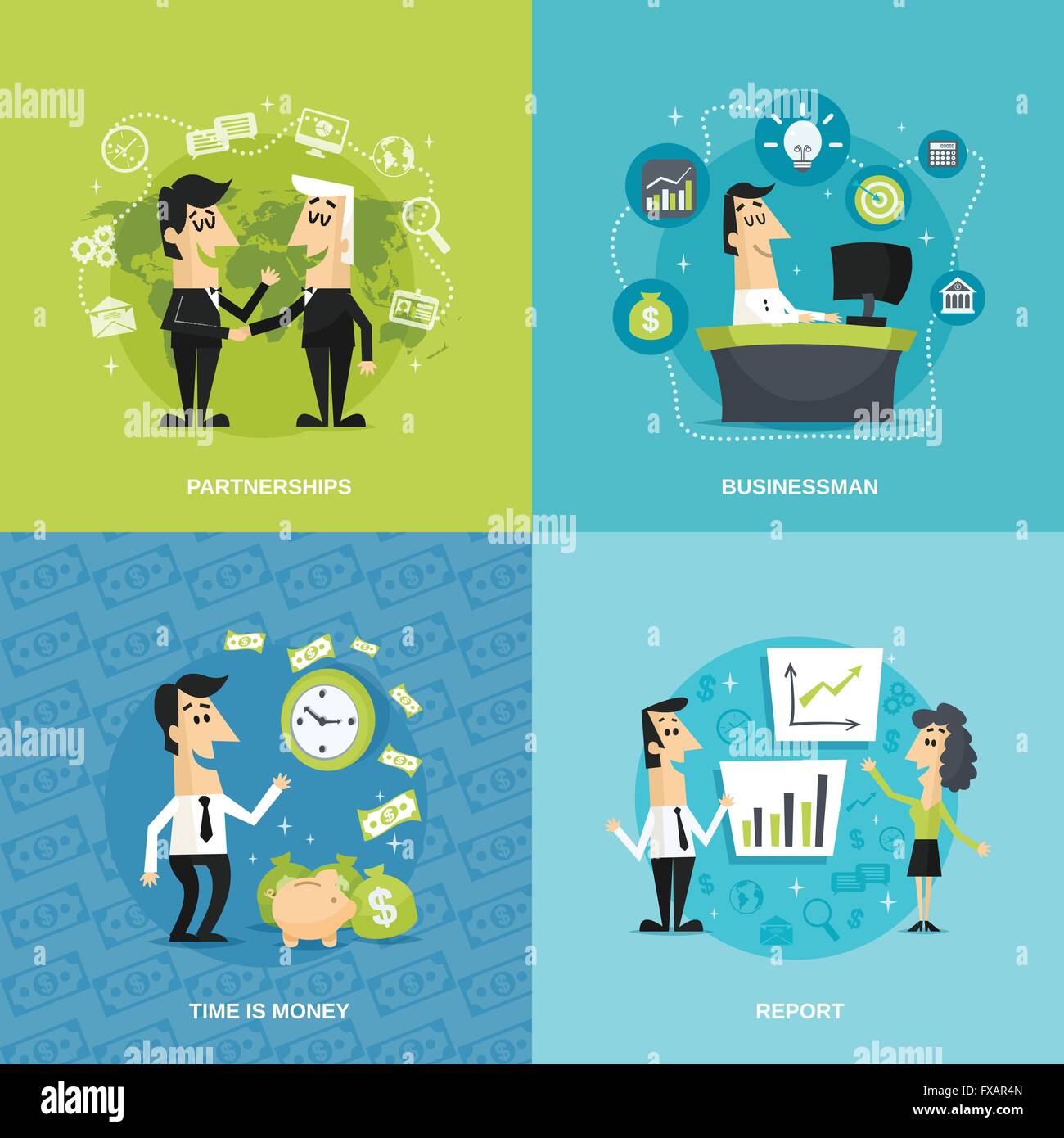 Office workers flat Stock Vector Image & Art - Alamy