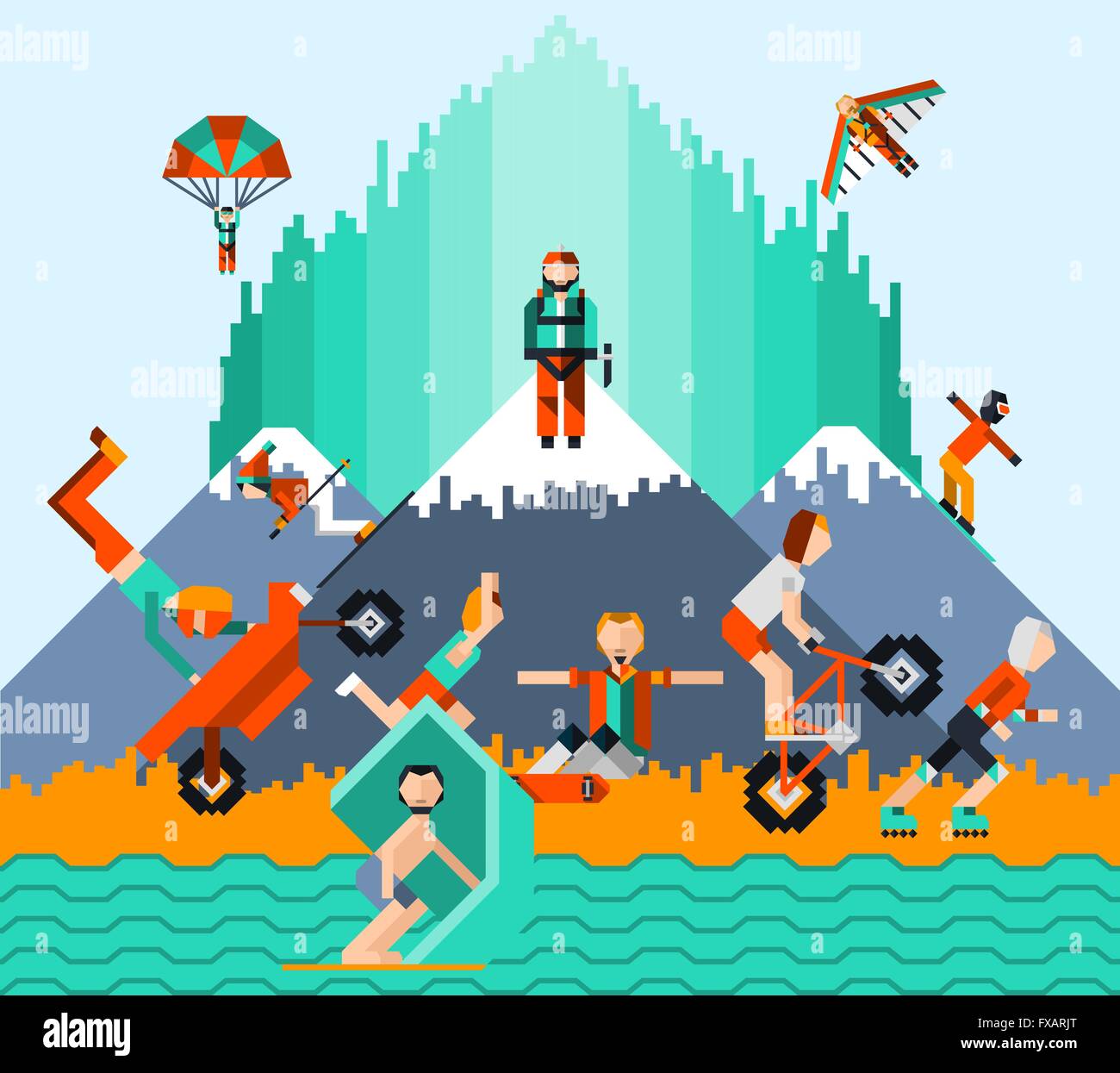 Extreme Sports Concept Stock Vector Image & Art - Alamy
