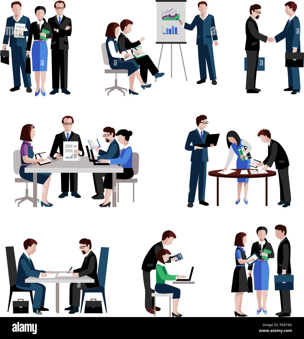 Teamwork Icons Set Stock Vector Image & Art - Alamy
