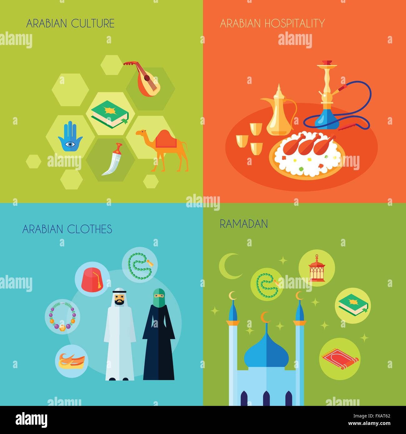 Saudi arabian cuisine Stock Vector Images Alamy