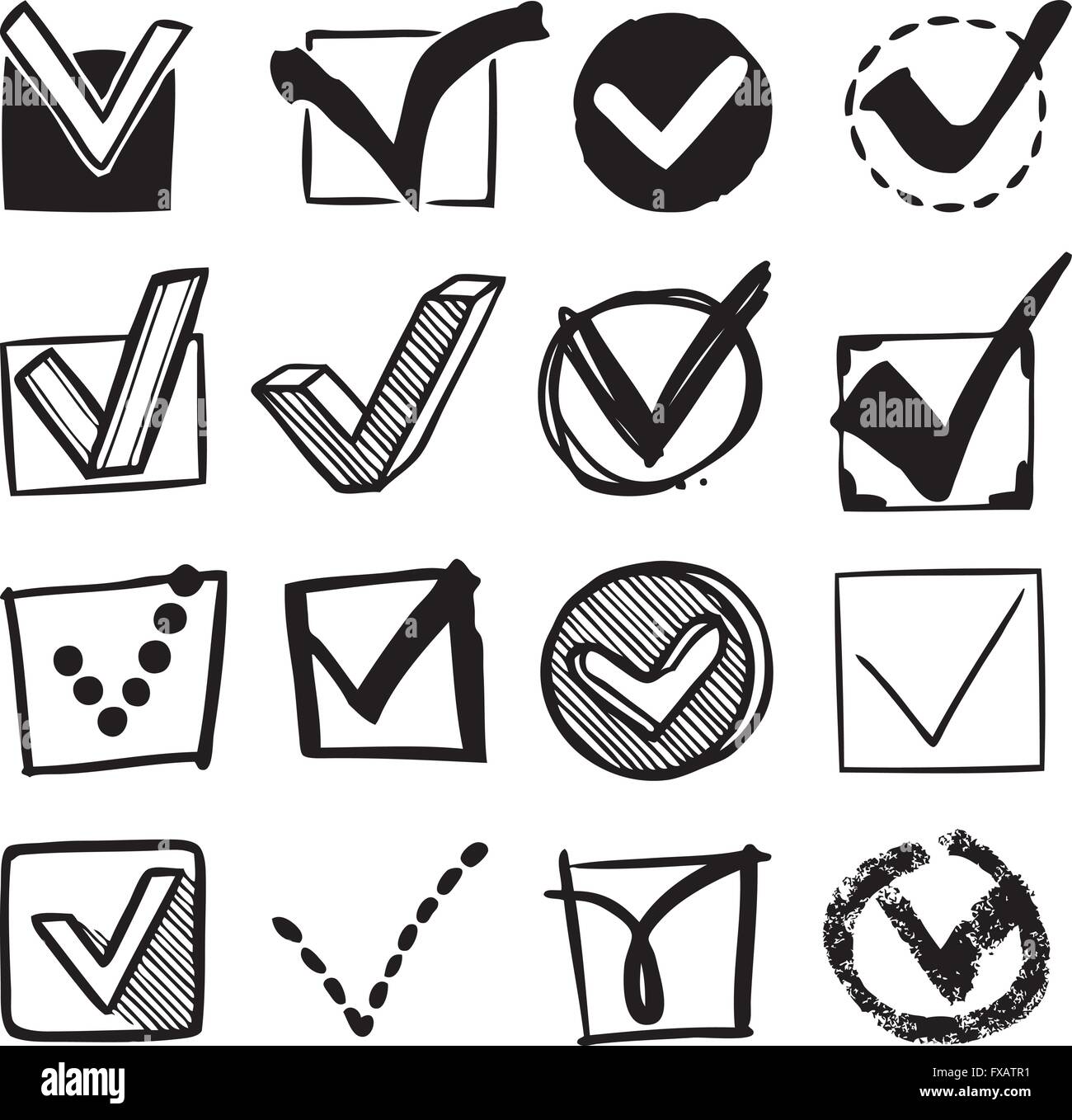 Check Boxes Set Stock Vector Image & Art Alamy