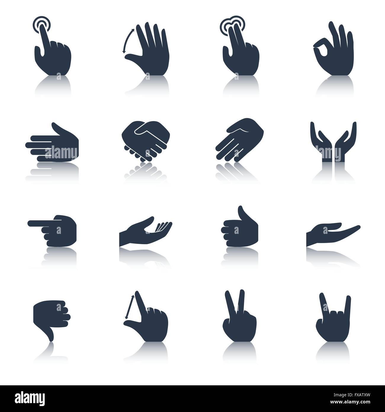 Hand Icons Black Stock Vector Image & Art - Alamy