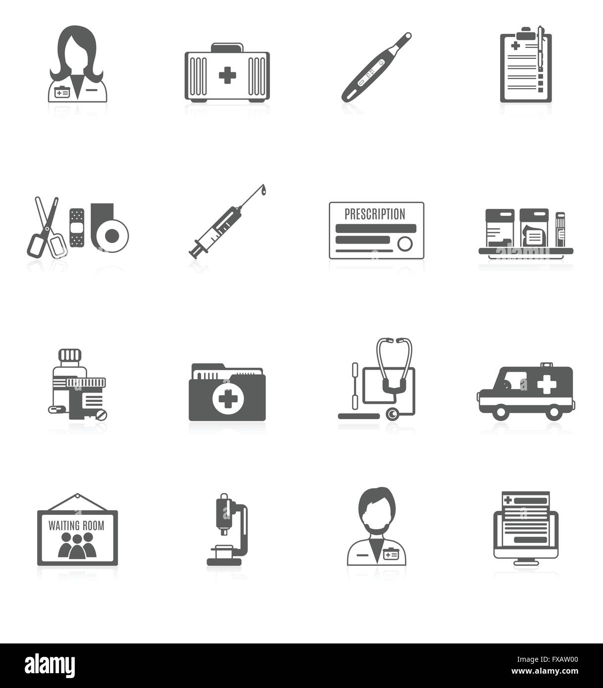 Doctor Icon Set Stock Vector Image & Art - Alamy