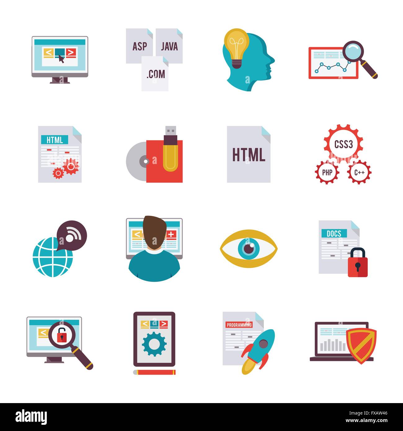 Programmer Icon Flat Stock Vector Image & Art - Alamy