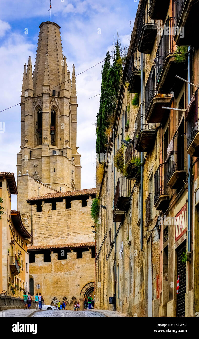 Sant Feliu, Church of Sant Felix, Esglesia de Sant Felix, Girona, Cataluña, Gerona, Catalonia, Spain Stock Photo