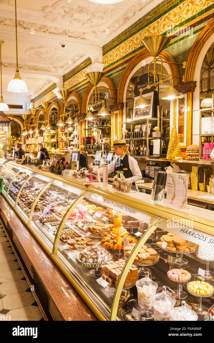 England, London, Knightsbridge, Harrods, Food Hall, Chocolate Counter