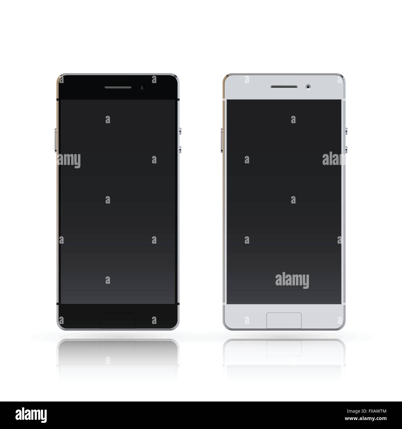 Smartphone Black And White Stock Vector