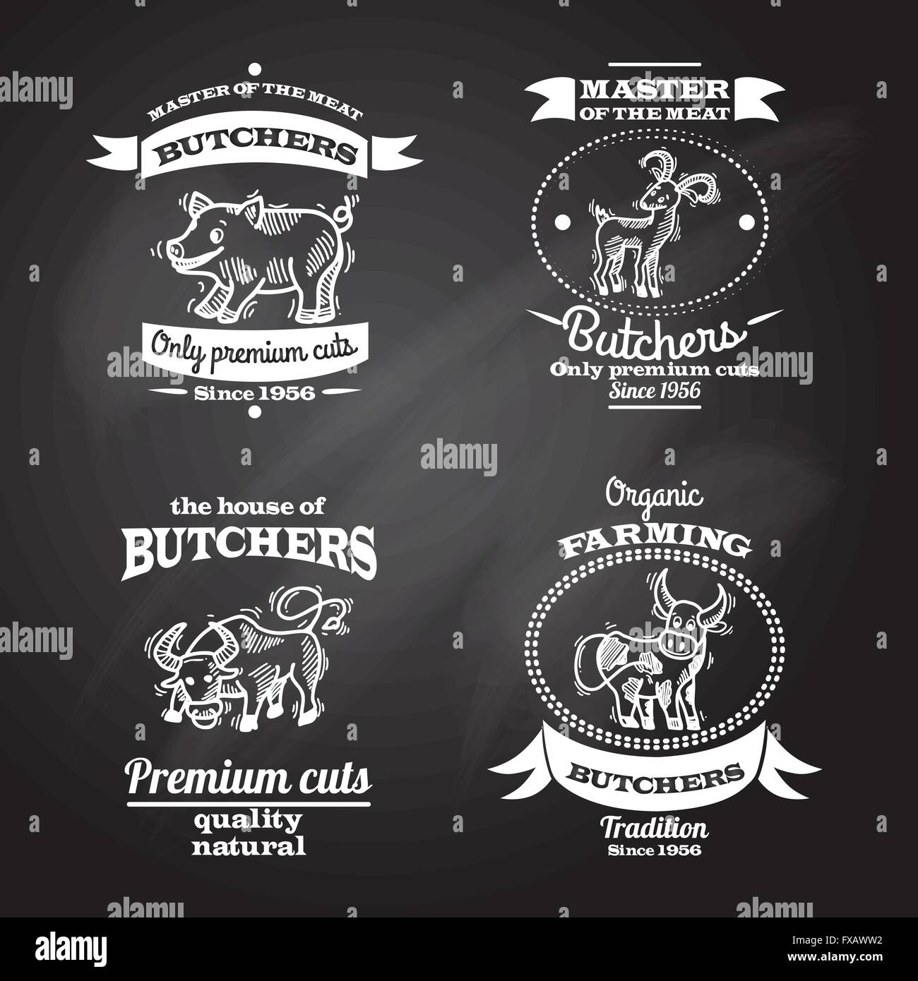 Pig label symbol pork meat hi-res stock photography and images - Alamy