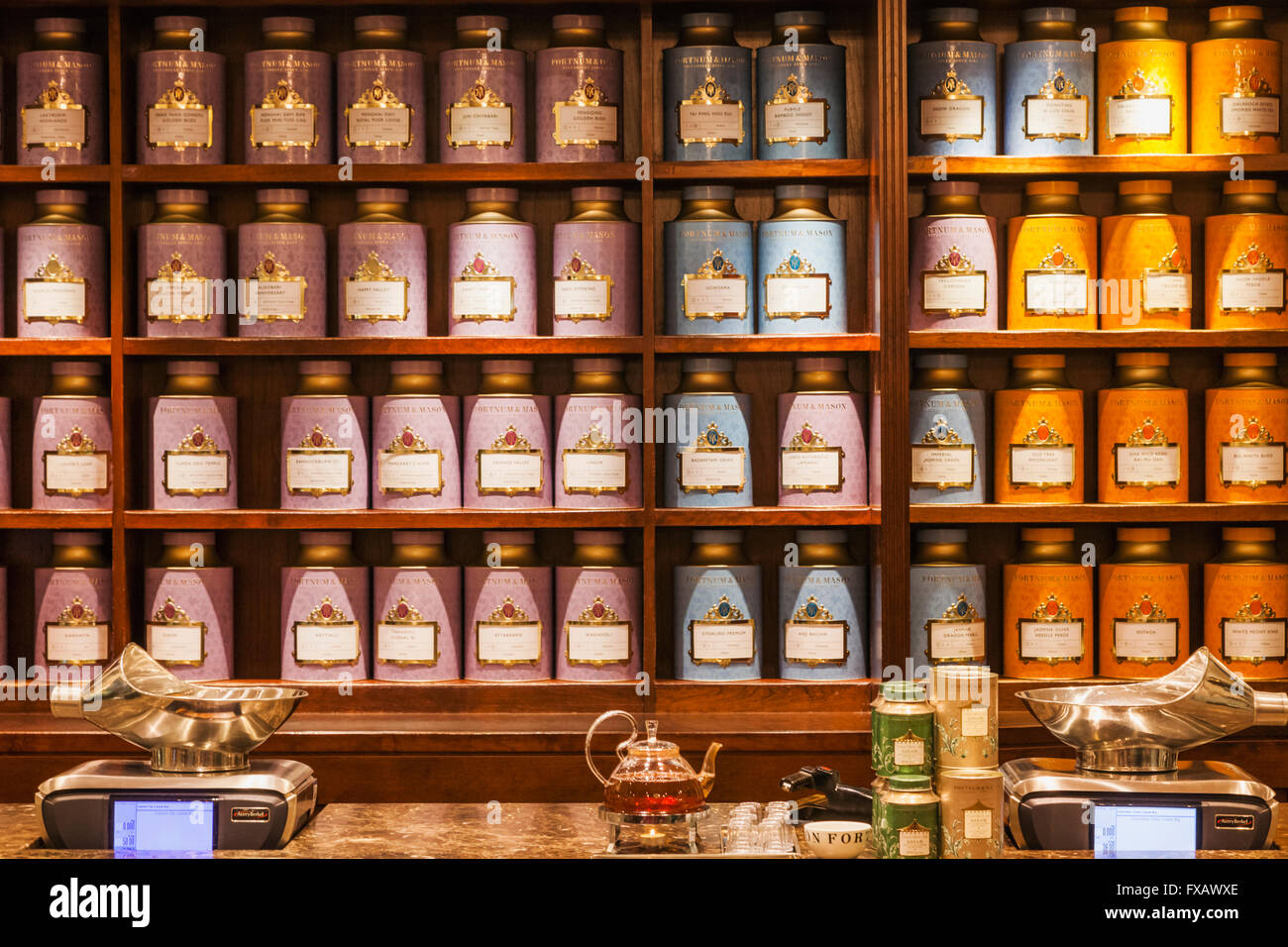 Tea caddies at Mariage Frères, Paris, France Stock Photo - Alamy