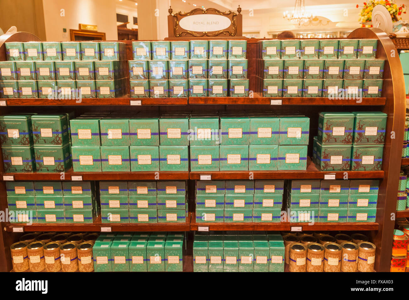 In Store Display Tea England, London, Piccadilly, Fortnum and Mason Store, Display of Tea ...