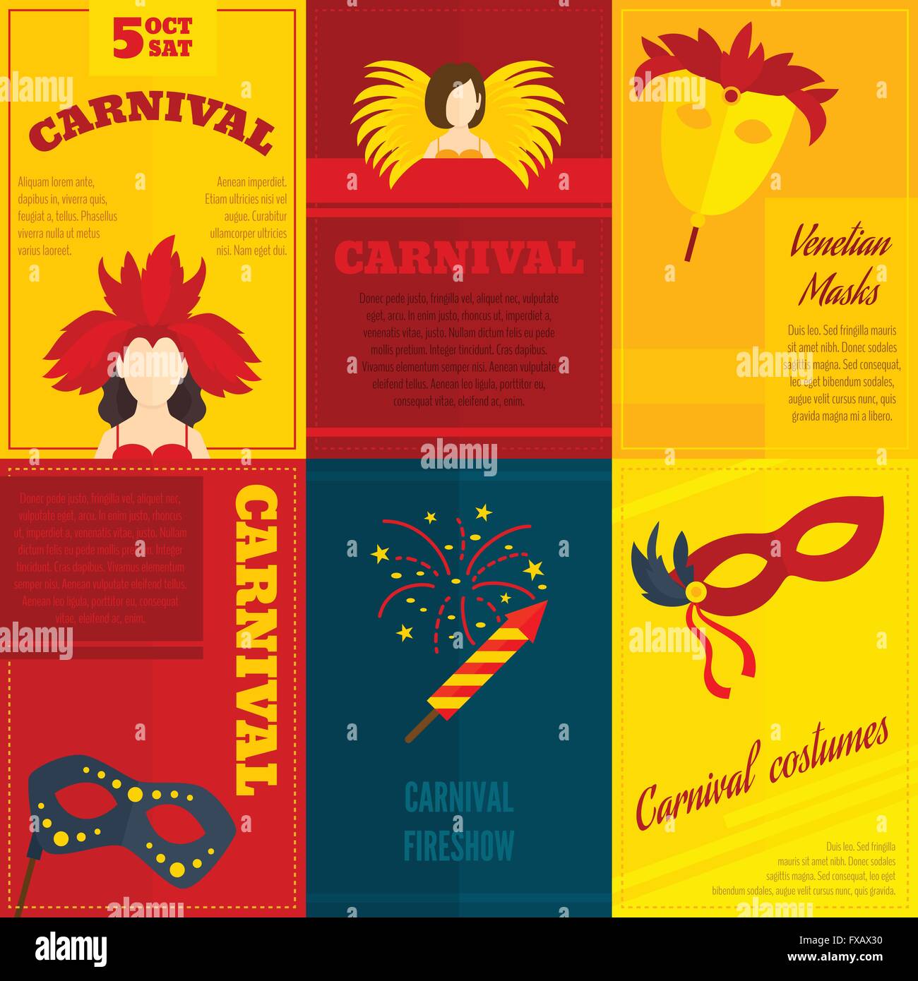 Carnival icons composition poster Stock Vector Image & Art - Alamy