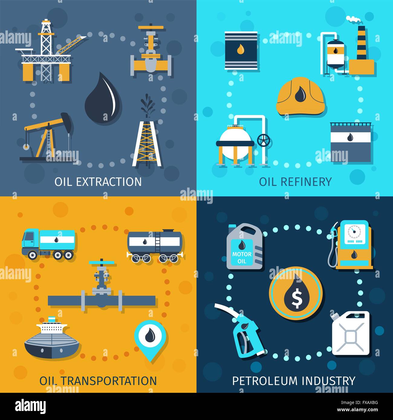 Oil Industry Set Stock Vector Image & Art Alamy