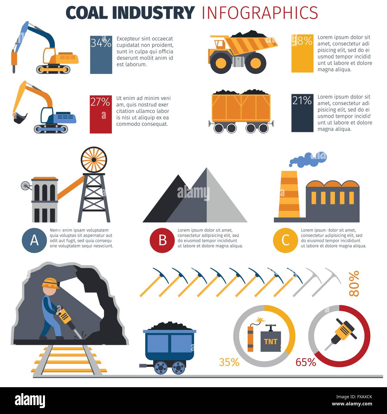Coal Industry Infographics Stock Vector Image & Art Alamy