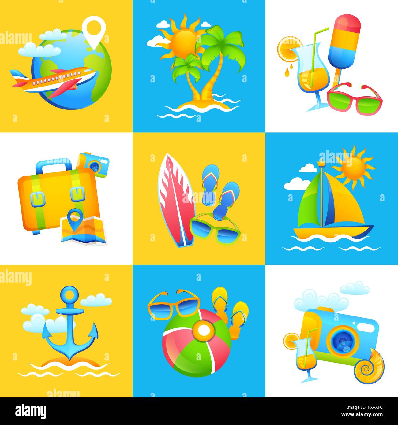 Summer Vacation Design Concept Stock Vector Image & Art - Alamy