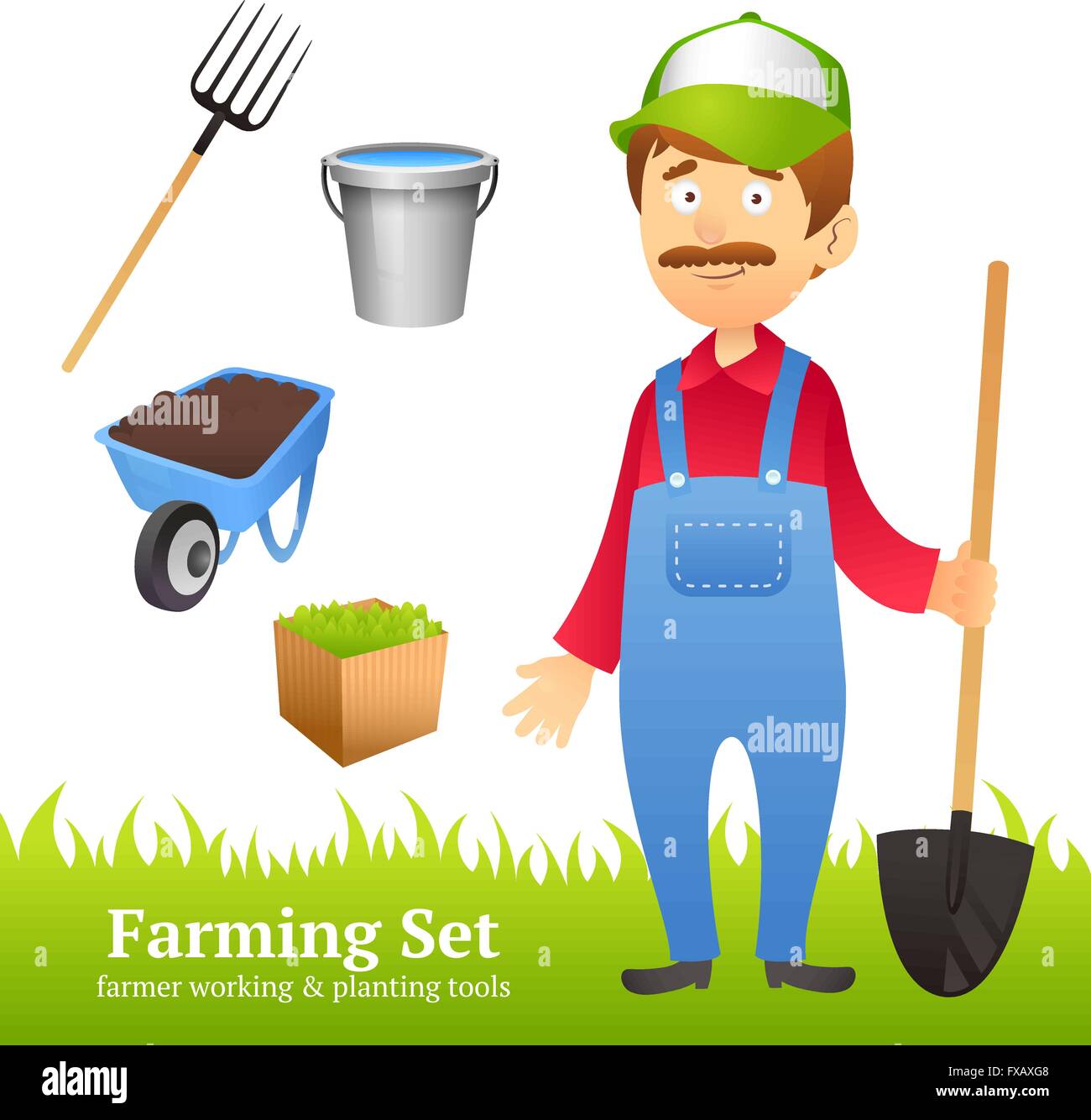 Farmer Man Avatar Stock Vector Image & Art - Alamy