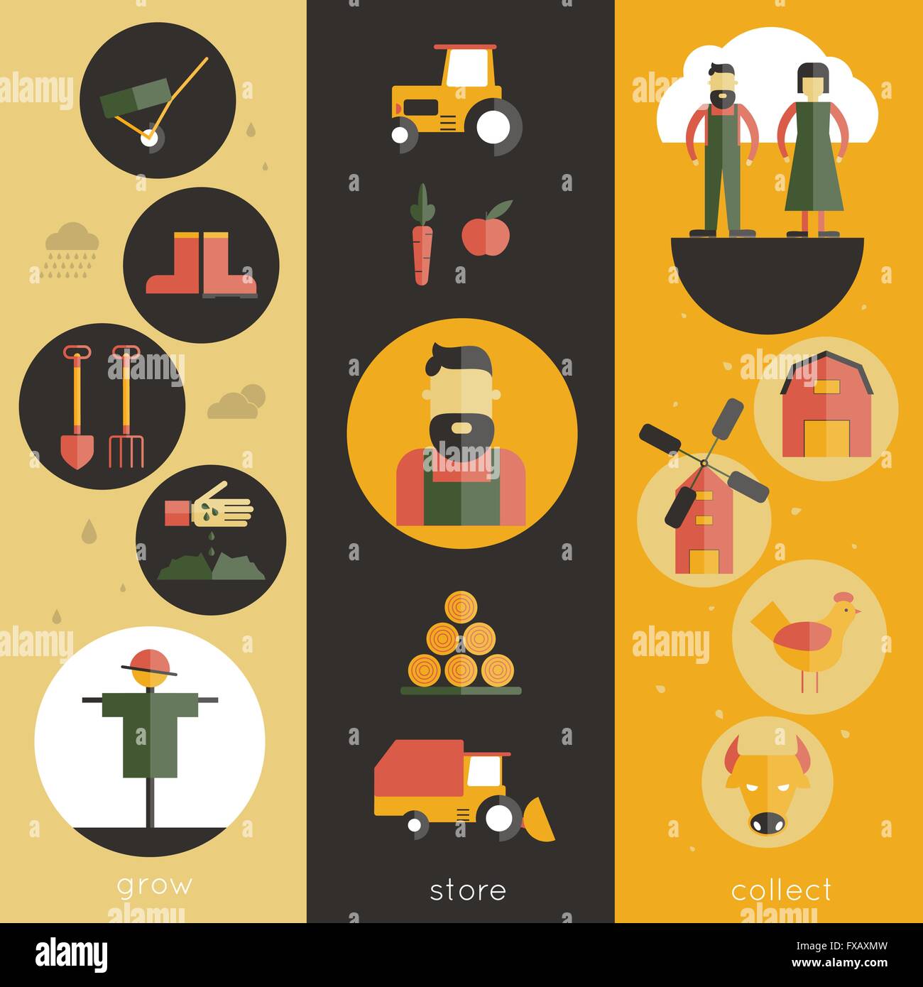 Farm Banner Set Stock Vector Image & Art - Alamy