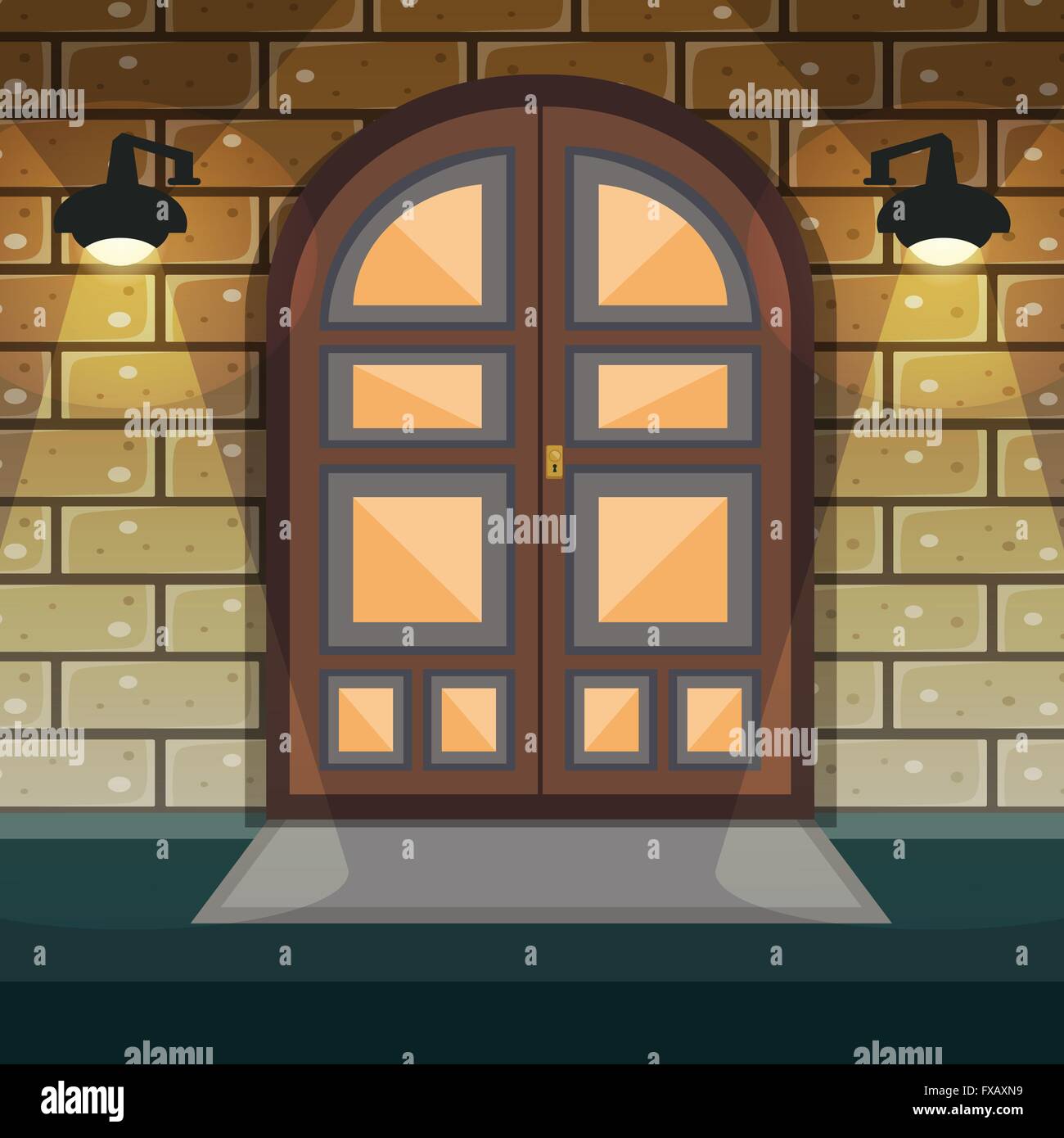 Traditional door detail Stock Vector Images - Alamy