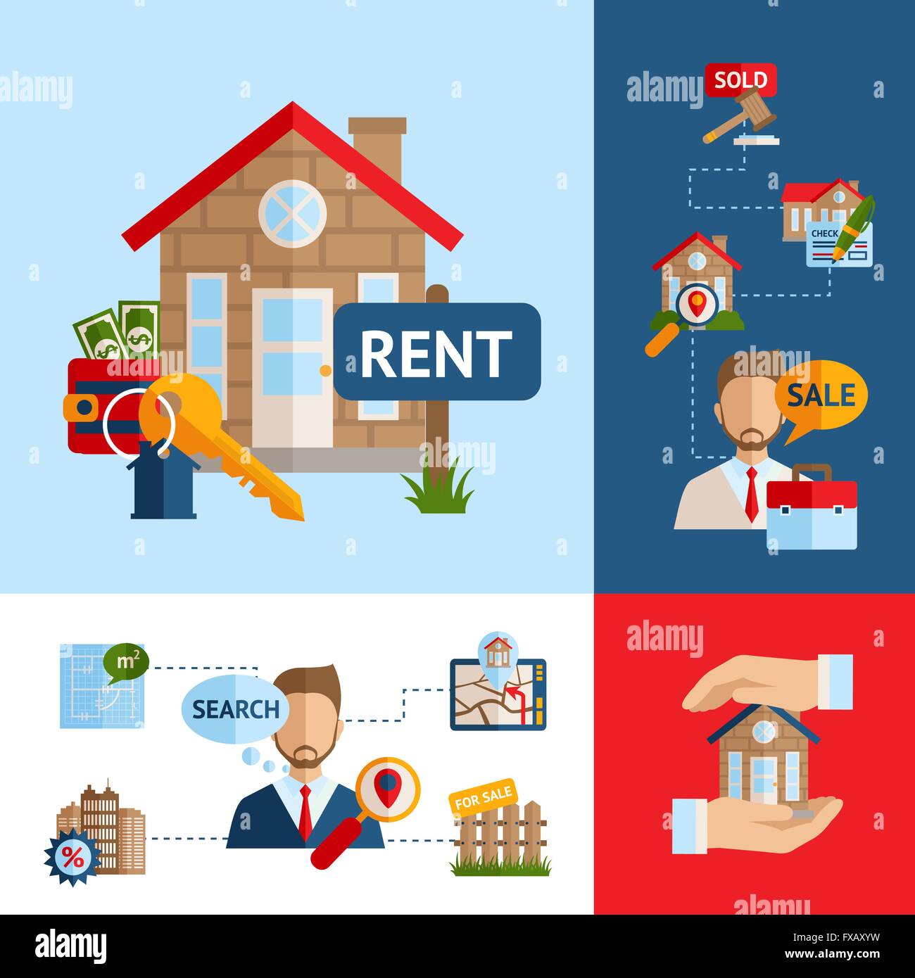 Real Estate Concept Set Stock Vector Image & Art - Alamy