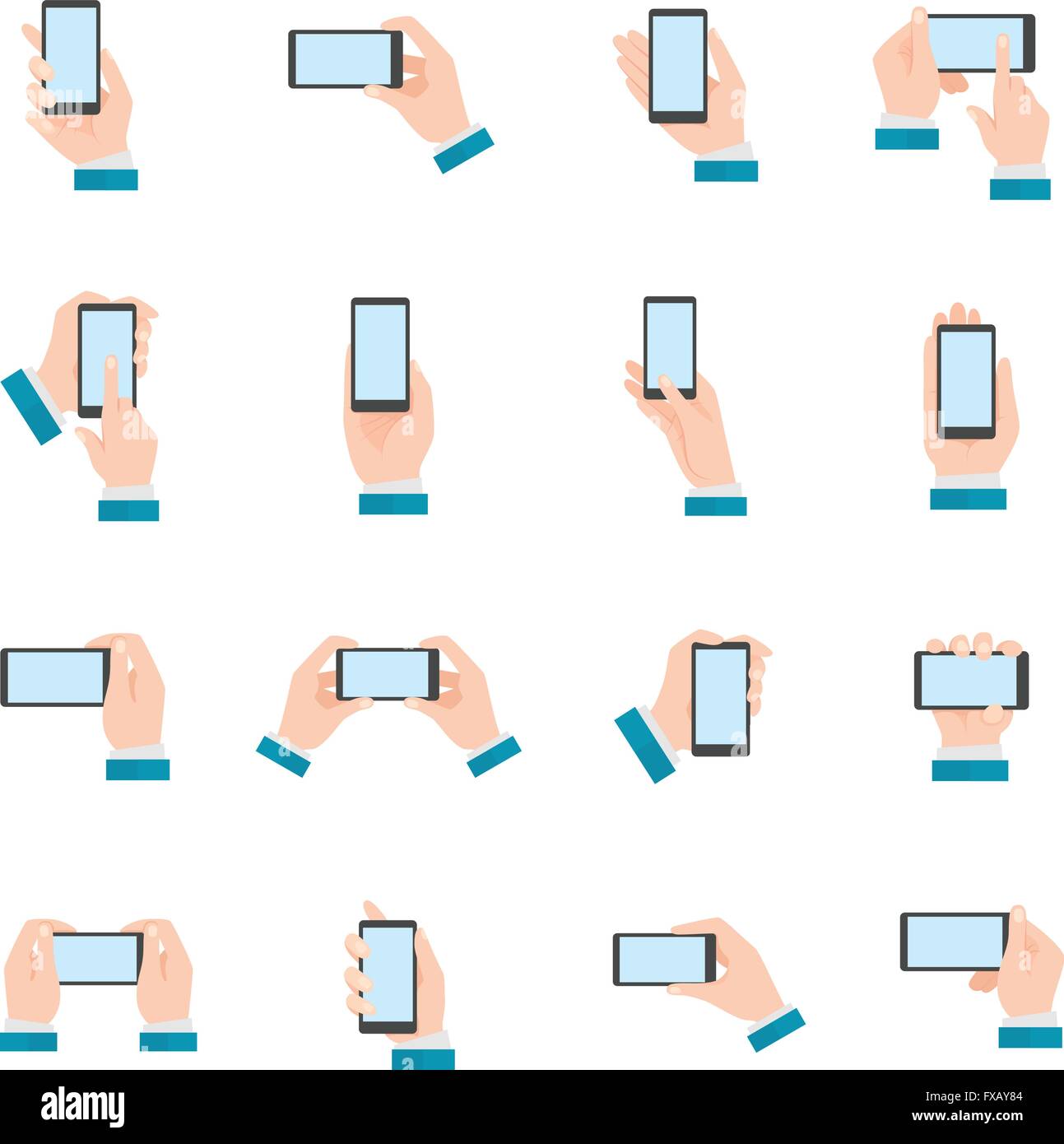 Hand gestures icons hi-res stock photography and images - Alamy