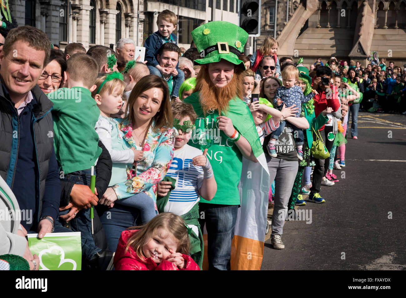 St. Patrick's Day Parade Belfast Northern Ireland Stock Photo