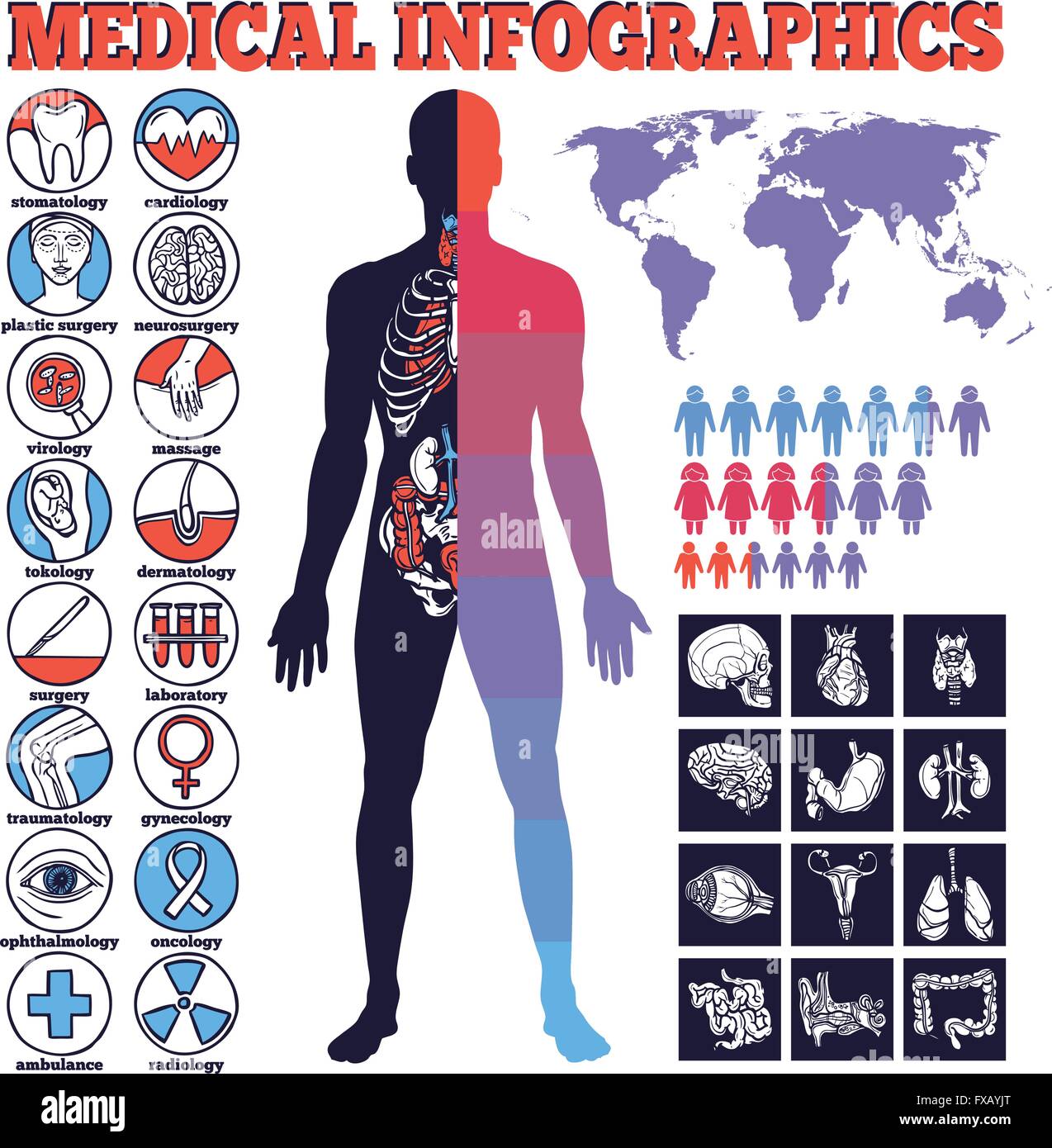 Medical Infographic Set Stock Vector Image & Art - Alamy