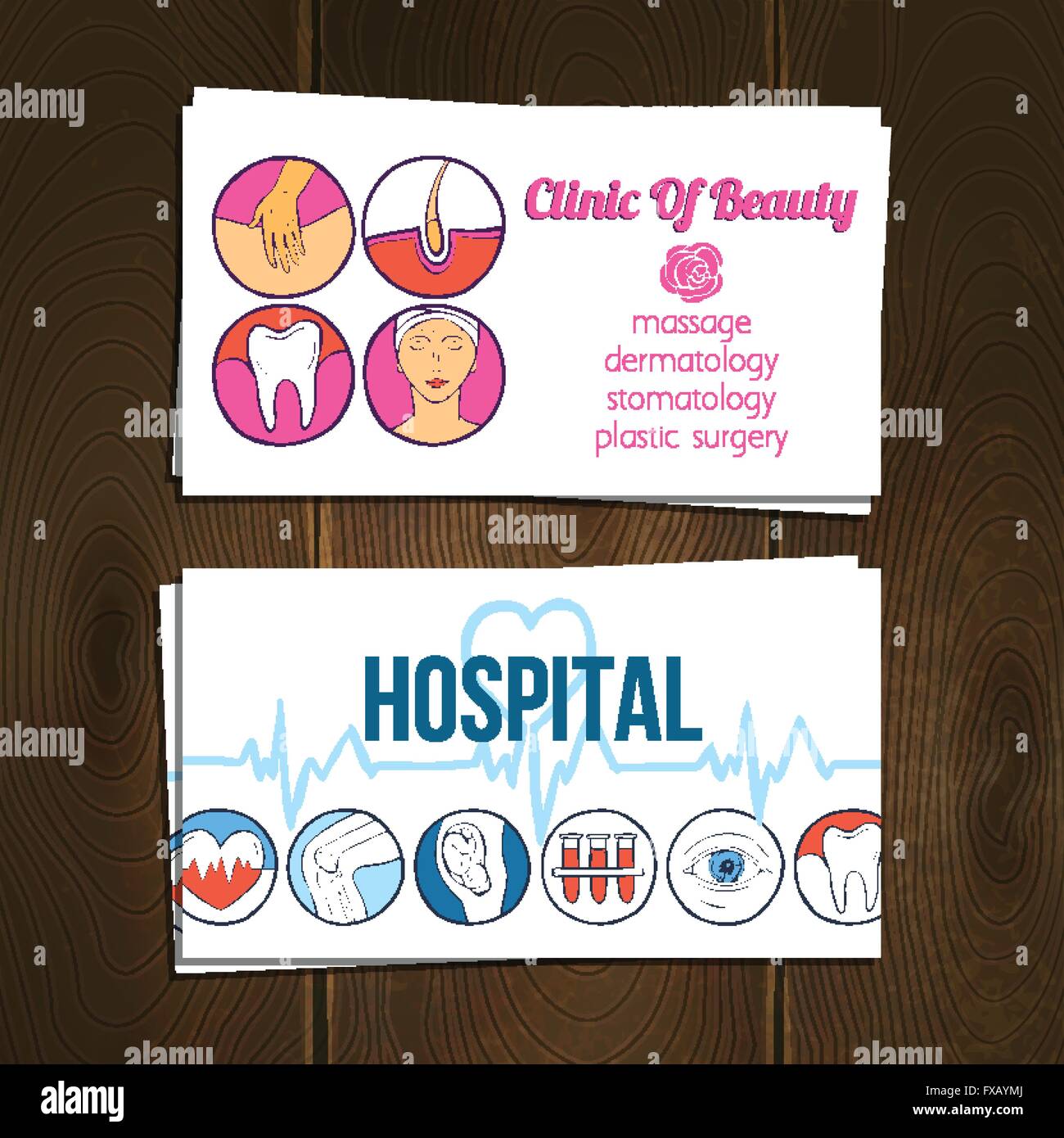 Medical Cards Set Stock Vector Image & Art Alamy