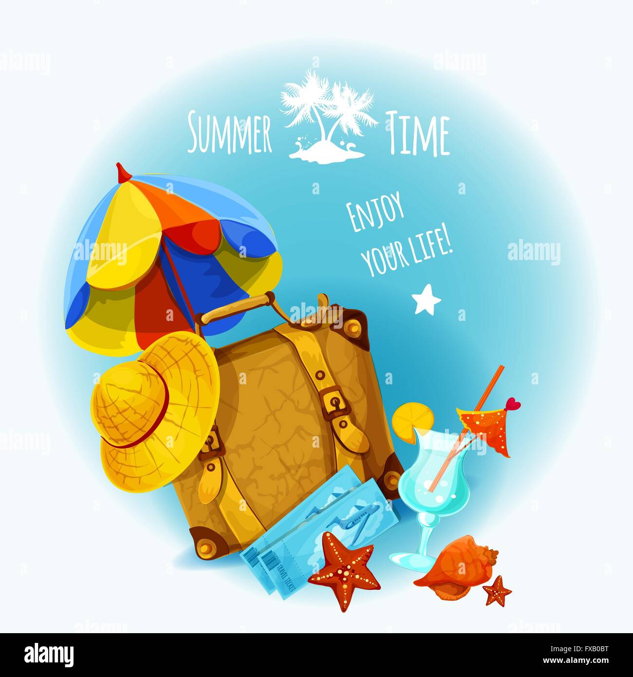 Summer Vacation Background Stock Vector Image & Art - Alamy