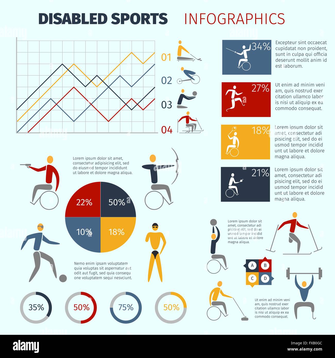 Disabled Sports Infographics Stock Vector Image & Art Alamy