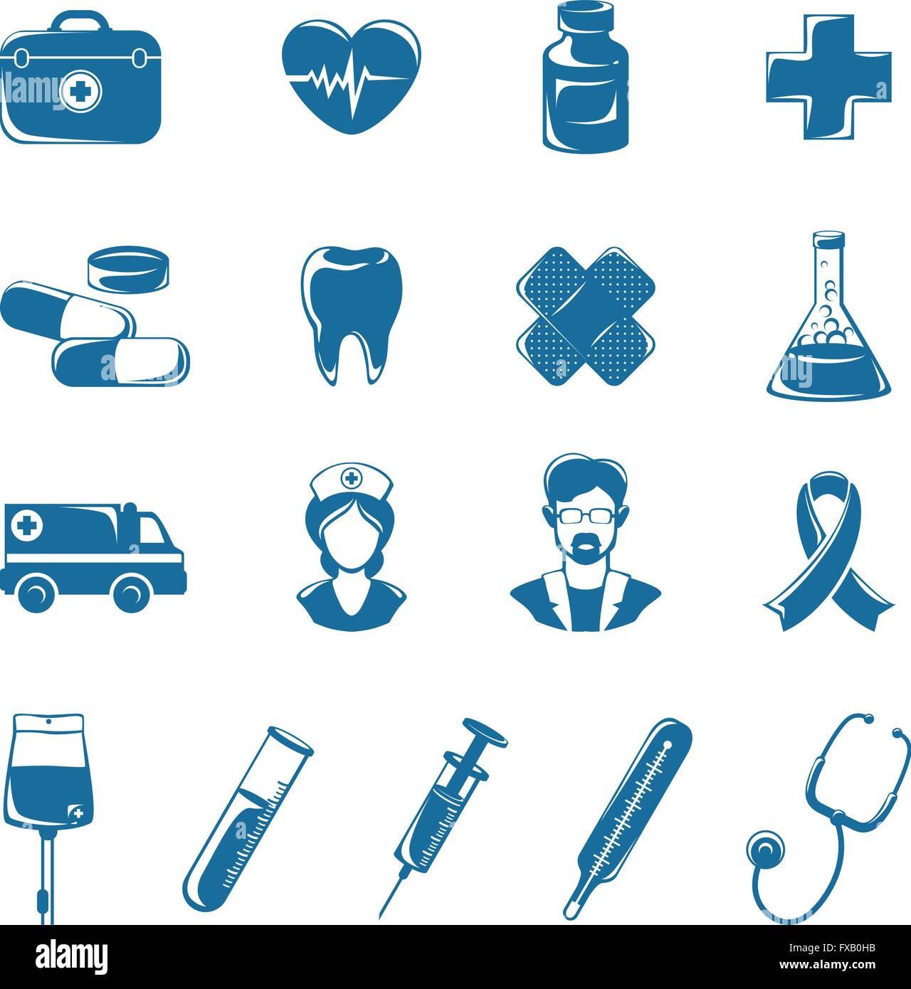 Medicine Icons Set Stock Vector Image & Art - Alamy