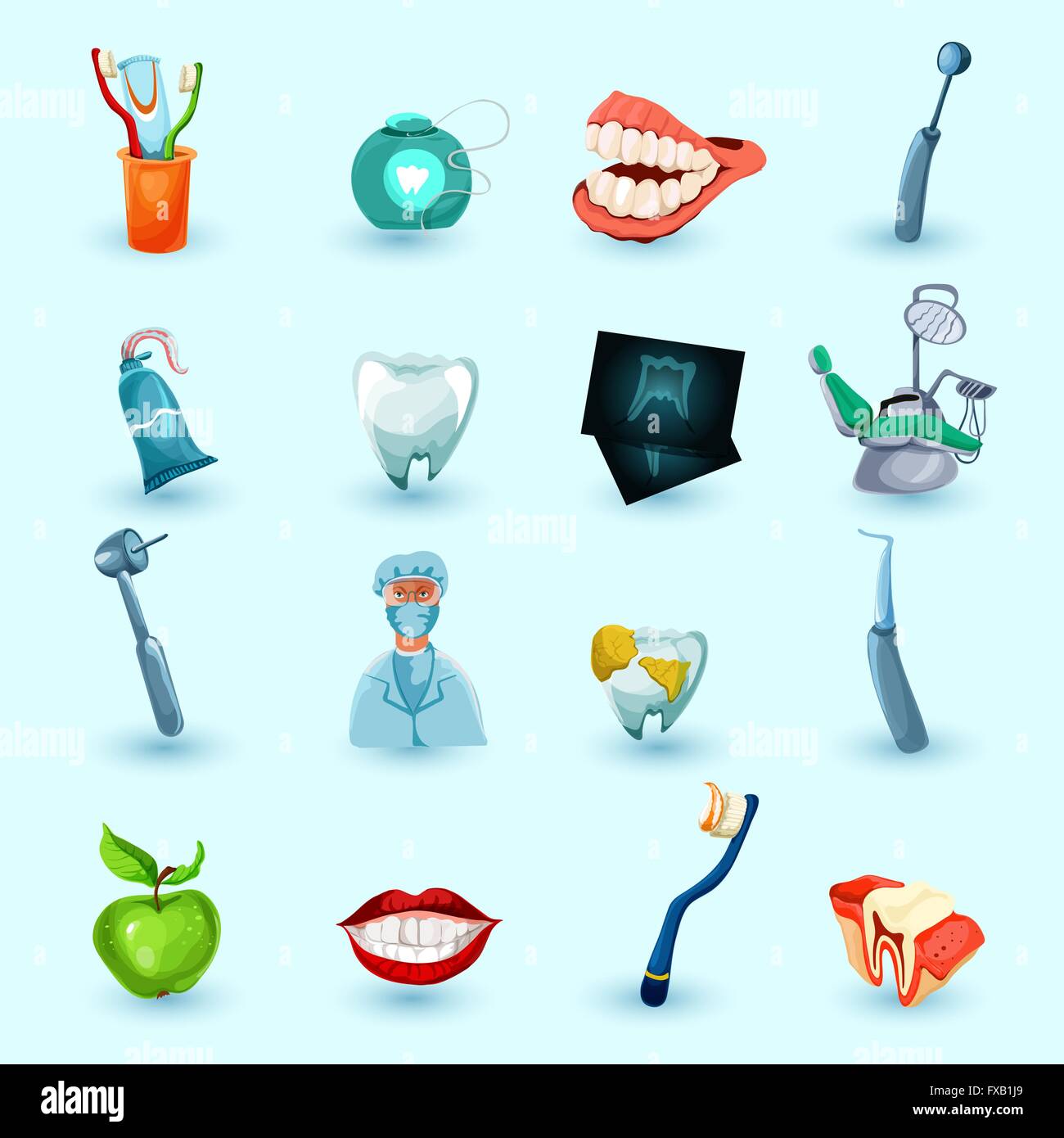 Stomatology Icons Set Stock Vector Image & Art - Alamy