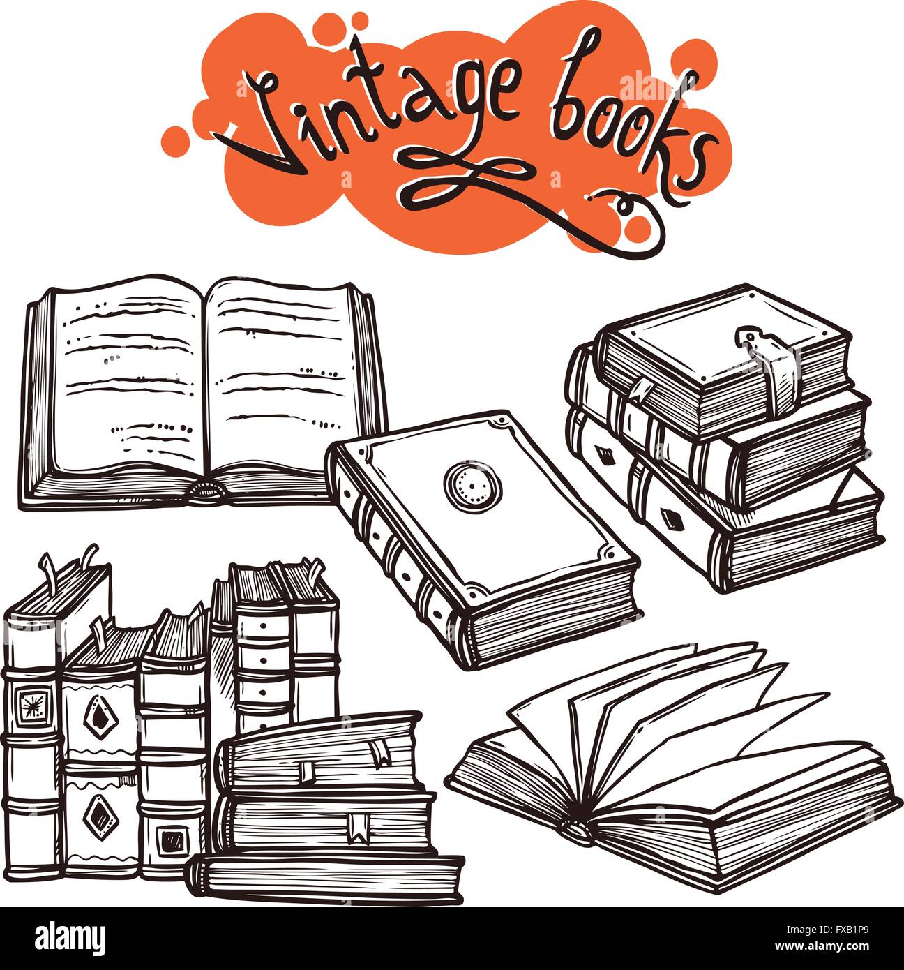White and black books Stock Vector Images - Alamy