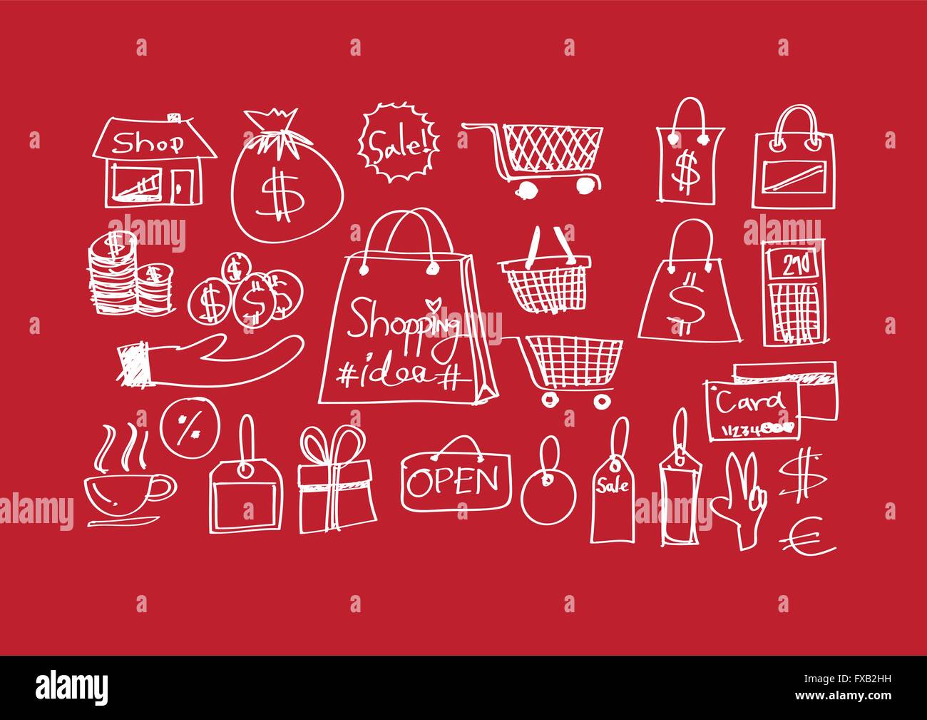 Hand doodle Business icon set idea design Stock Vector Image & Art - Alamy