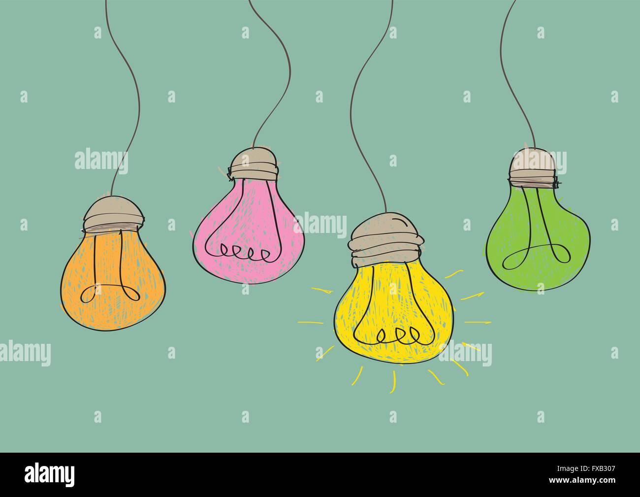 Idea concept light bulb Stock Vector Image & Art - Alamy