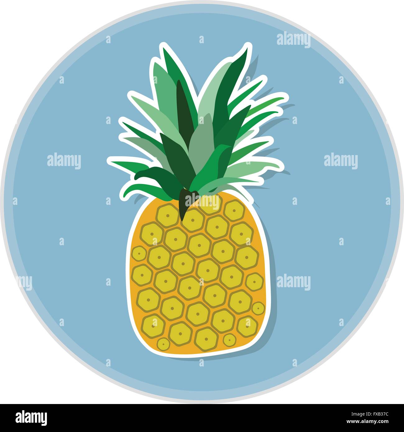 pineapple flat vector Stock Vector Image & Art - Alamy