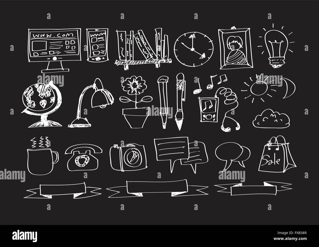 Hand doodle Business icon set idea design Stock Vector Image & Art - Alamy