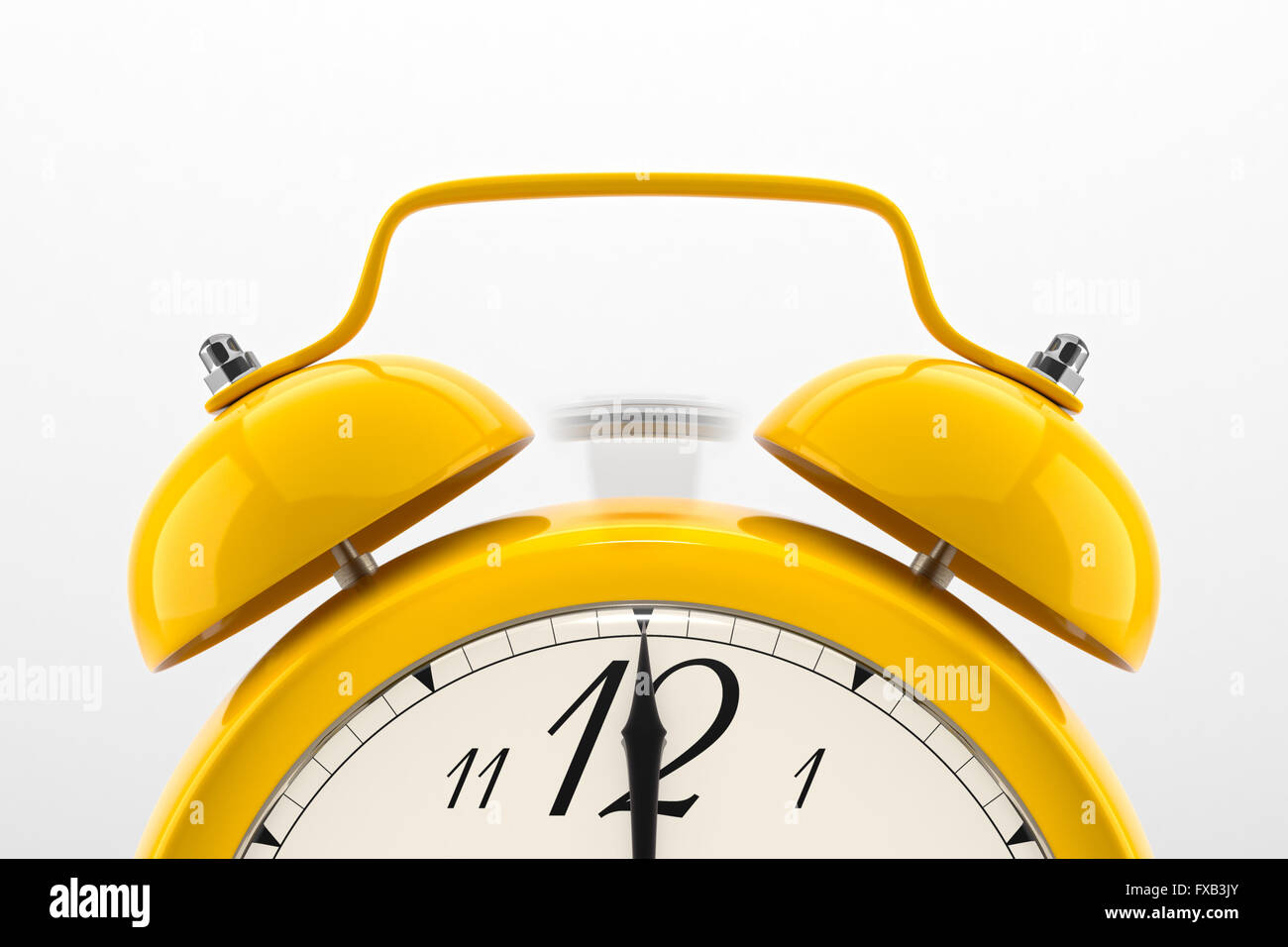 Alarm clock on white background Stock Photo Alamy